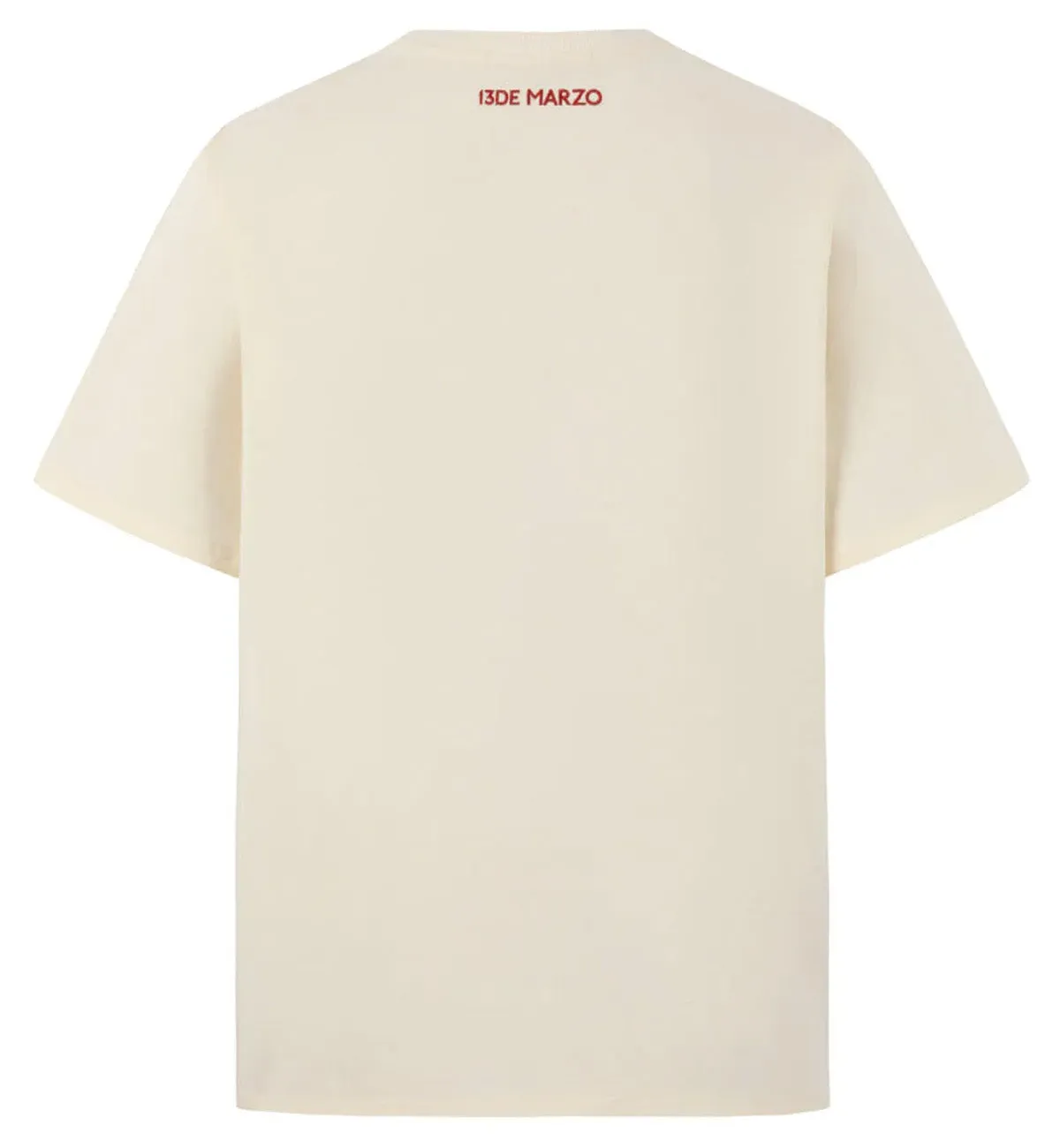 13DE MARZO Layered Hamburger T-Shirt (Beige)