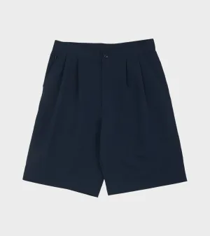 Alphadry Double Pleats Shorts Navy