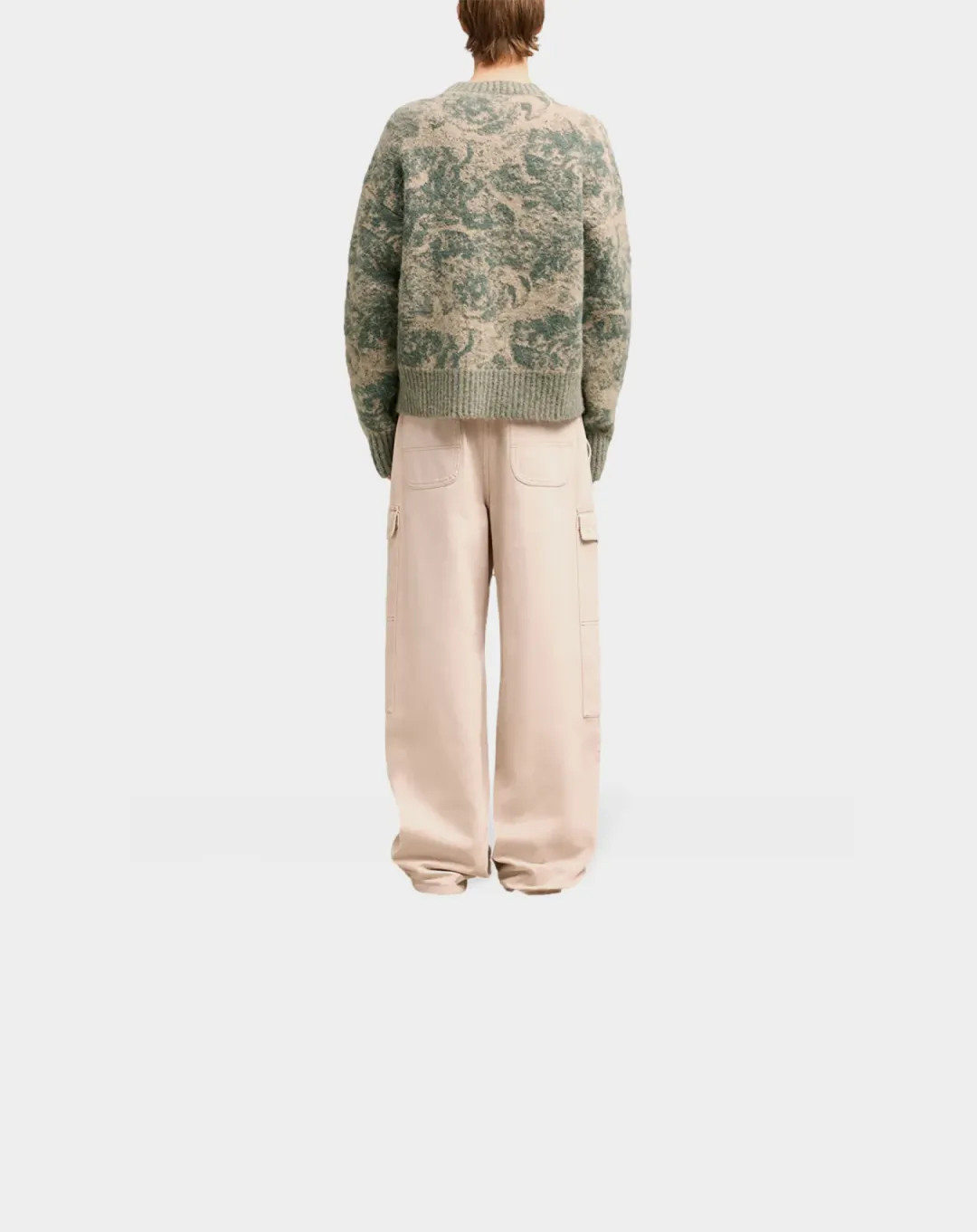 AMI Jacquard Wool Blend Jumper