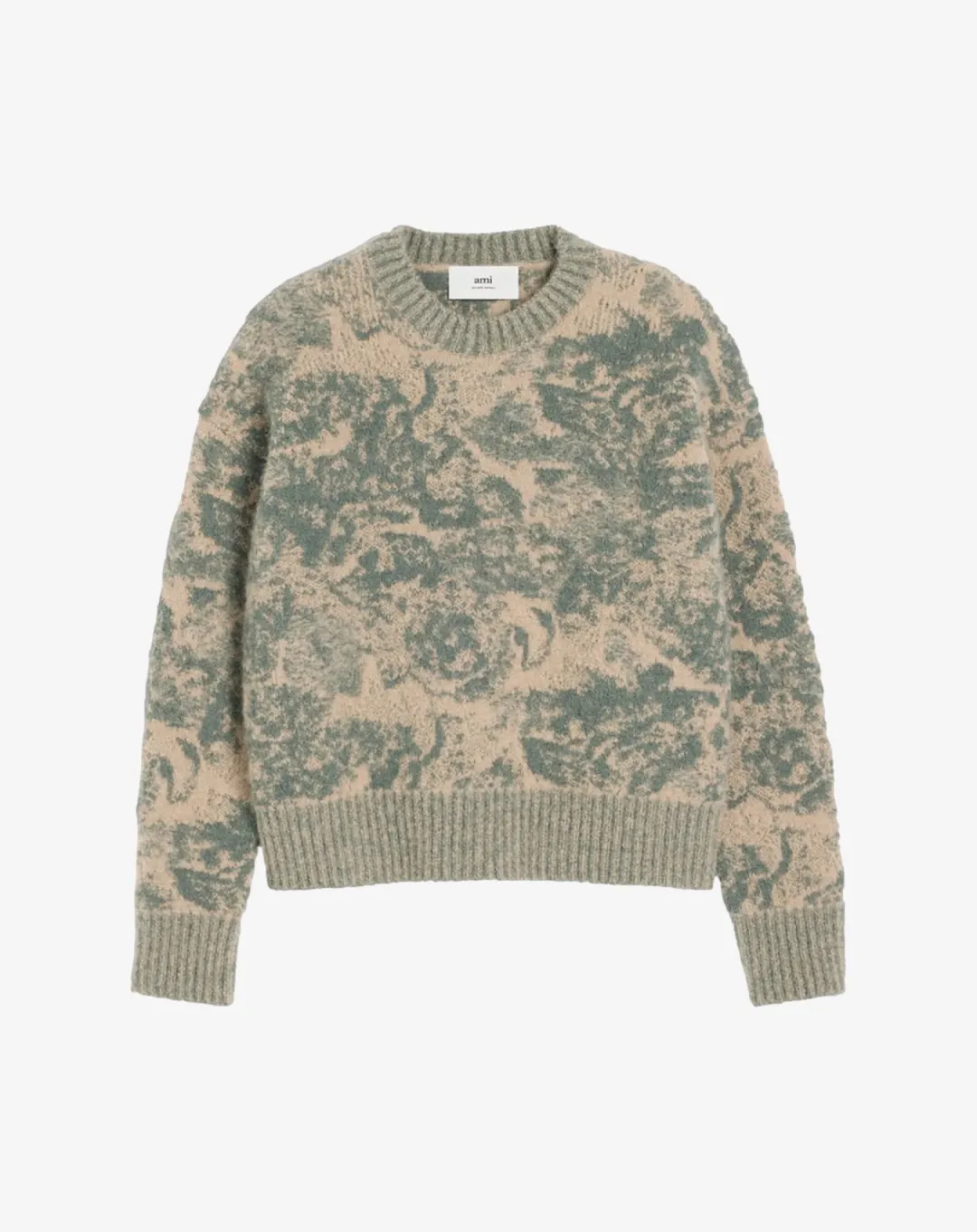AMI Jacquard Wool Blend Jumper