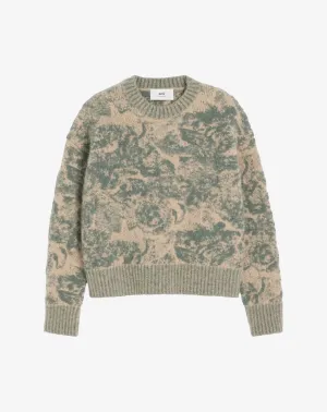 AMI Jacquard Wool Blend Jumper