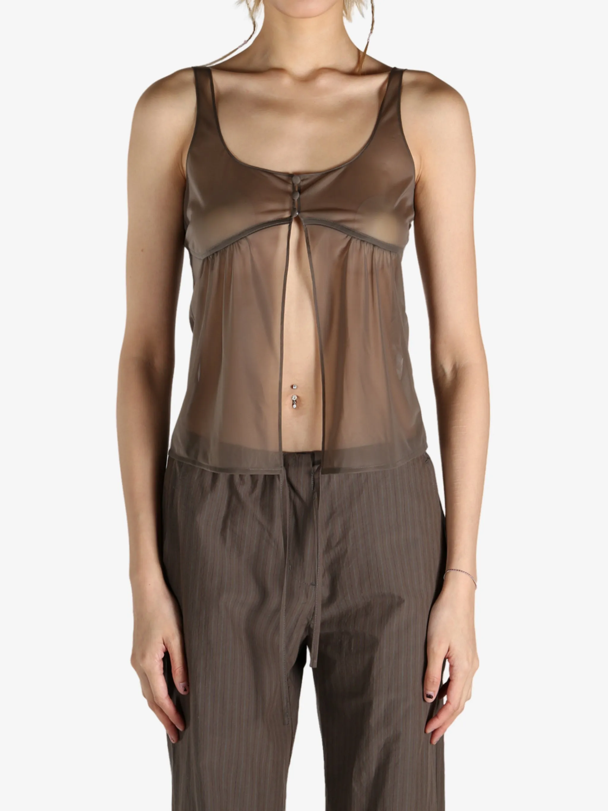 AMOMENTO - Women Sheer Bra Top
