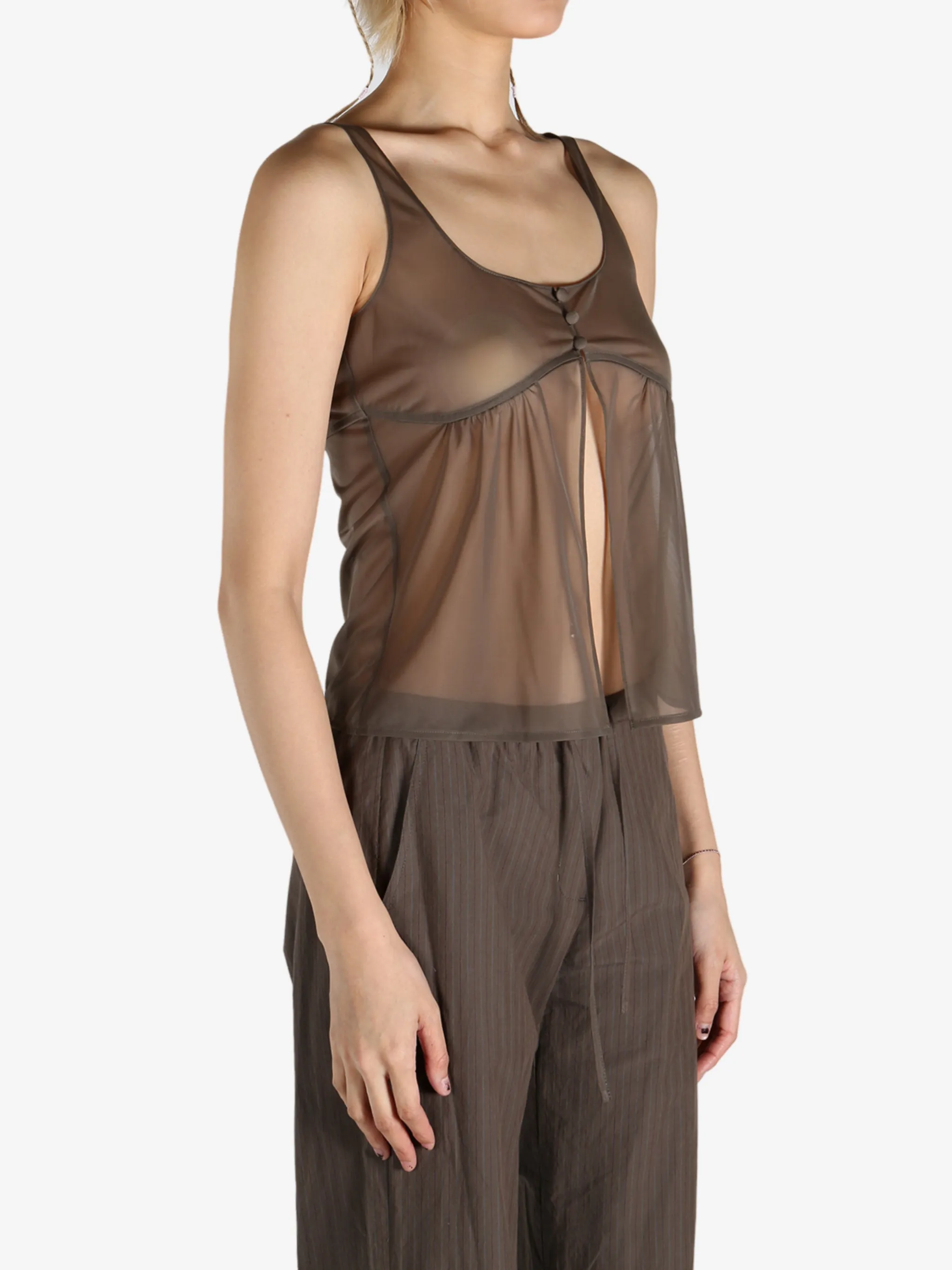 AMOMENTO - Women Sheer Bra Top