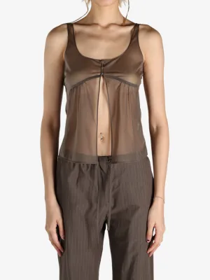 AMOMENTO - Women Sheer Bra Top