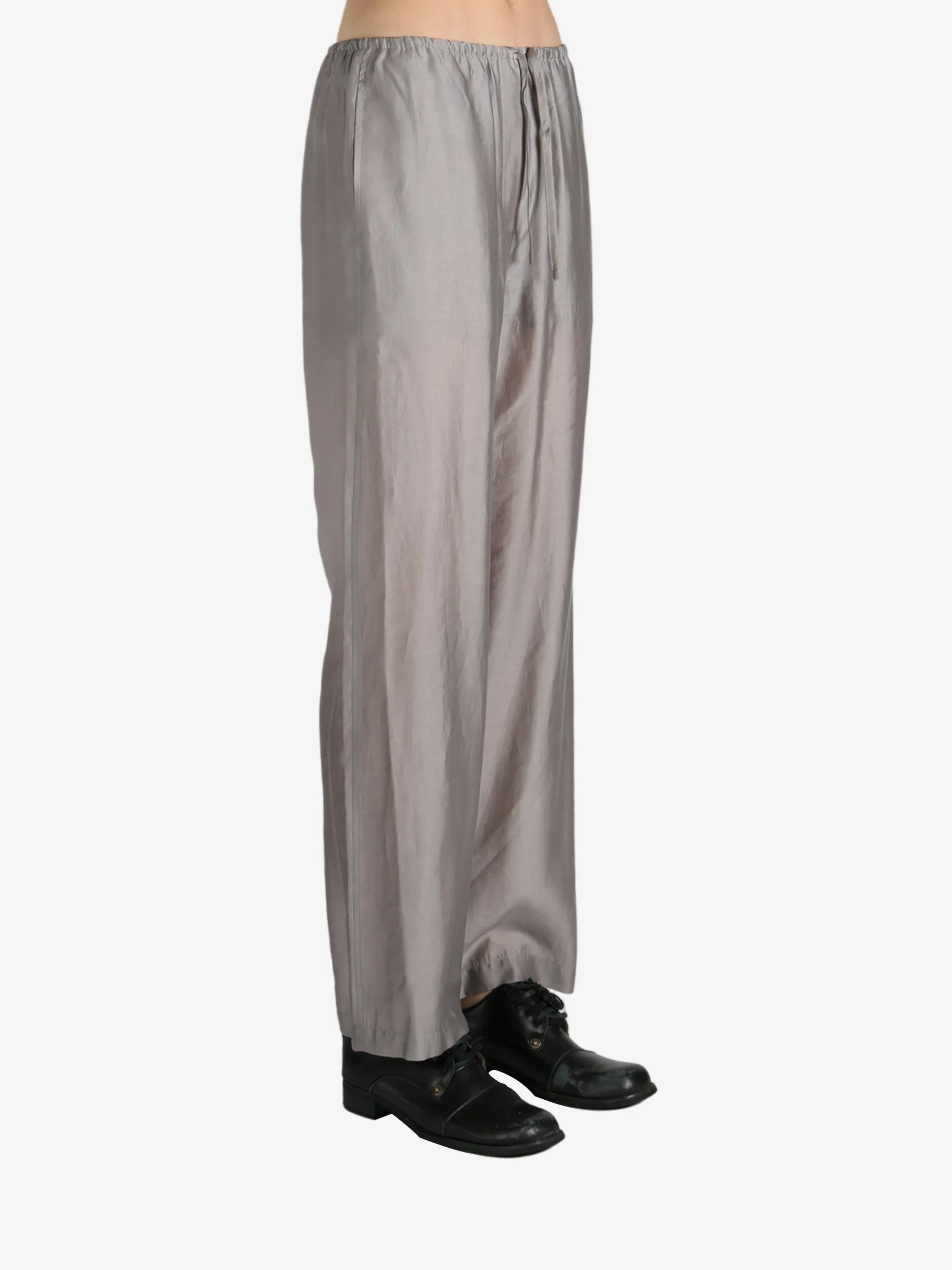 AMOMENTO - Women Silky Banding Pants