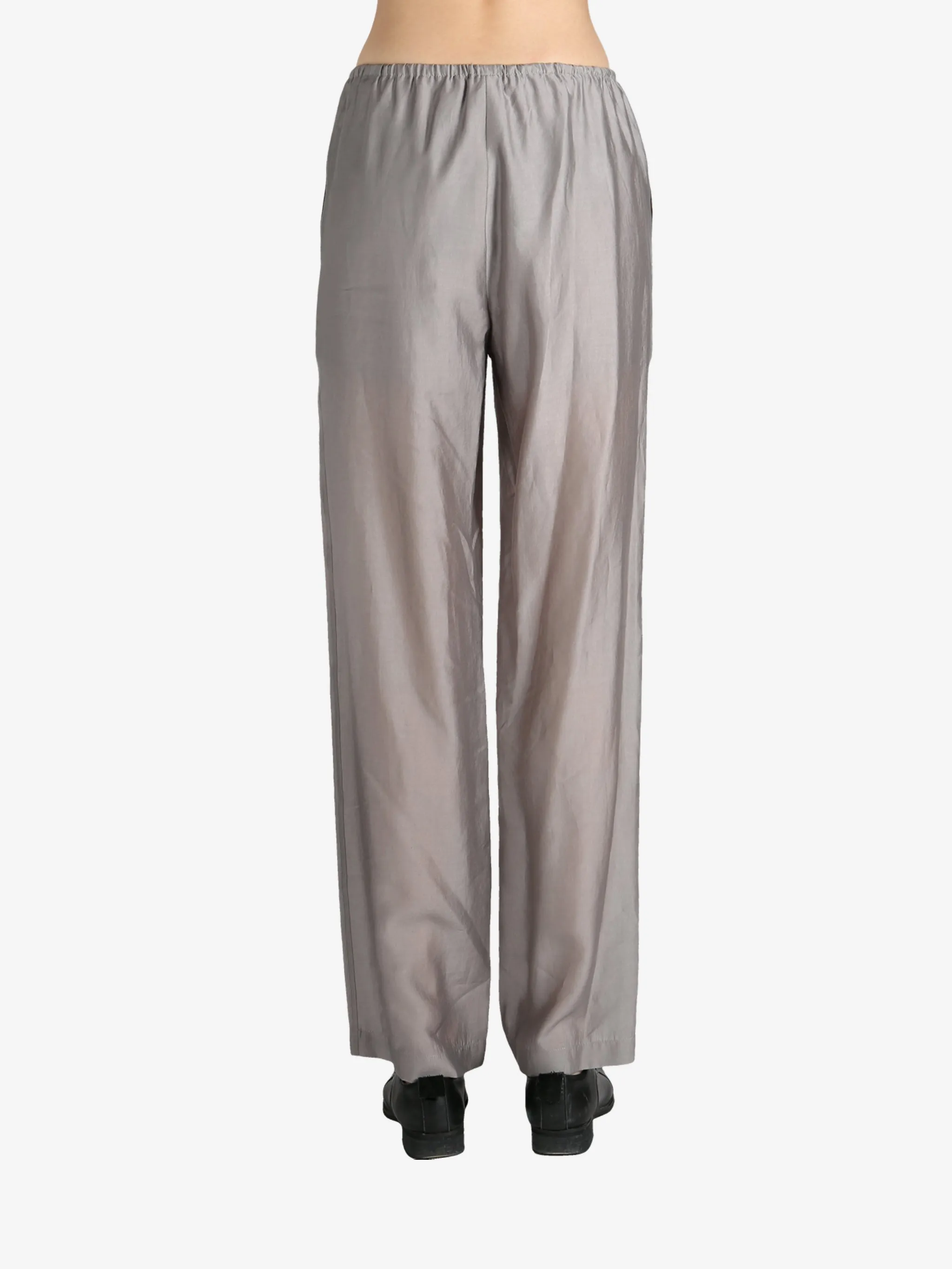 AMOMENTO - Women Silky Banding Pants