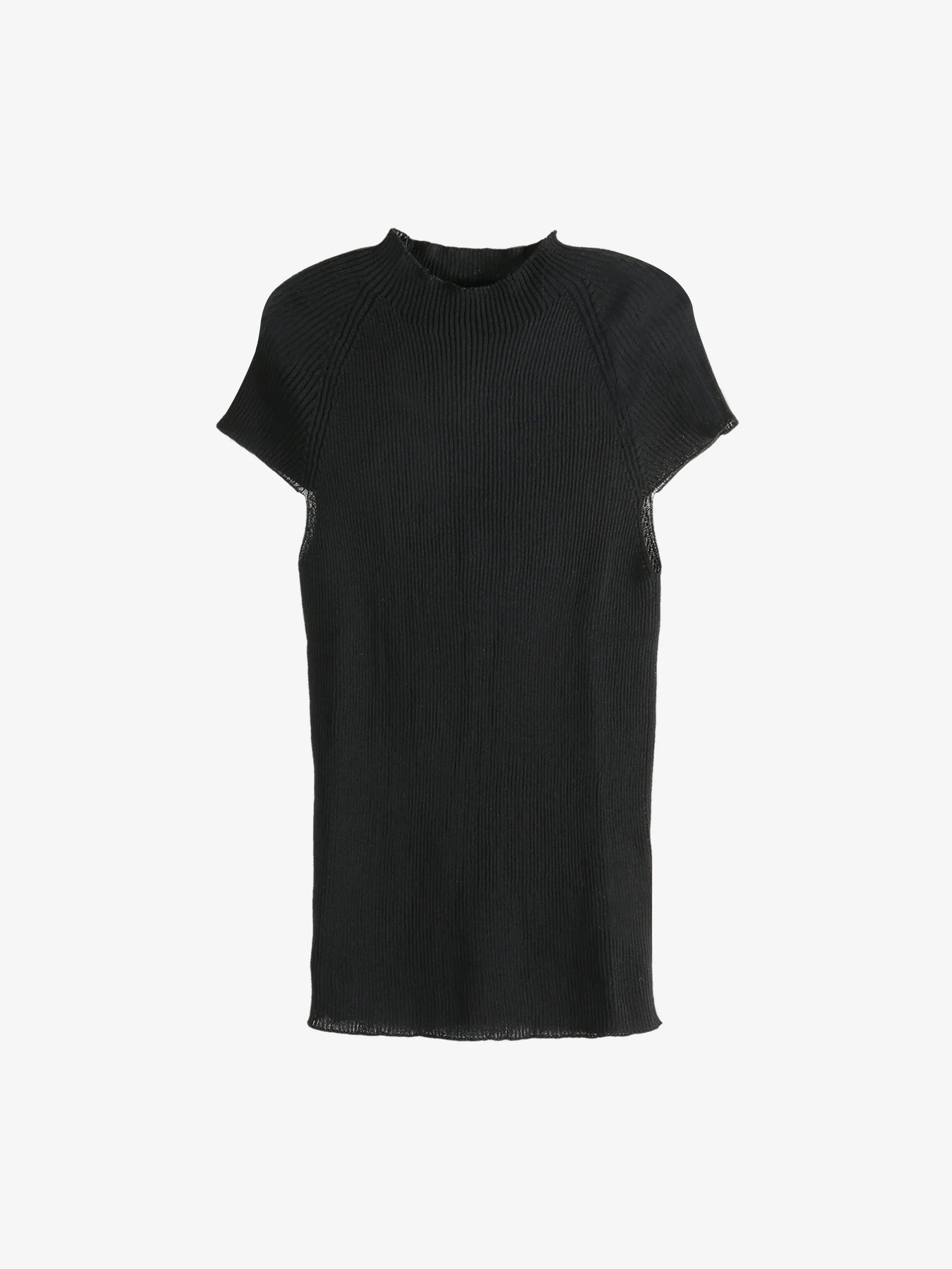 AMOMENTO - Women Wholegarment Cap Sleeve Knit Top
