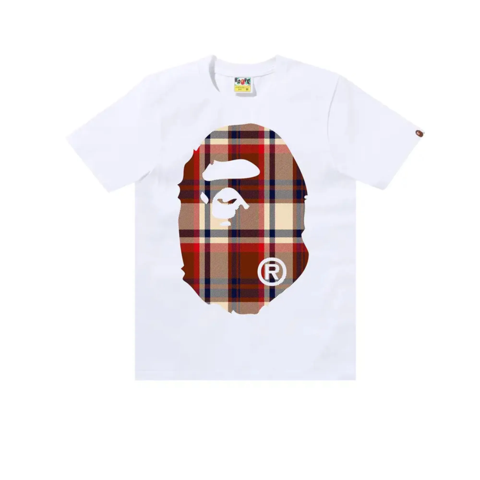 BAPE Check Big Ape Head T-shirt White