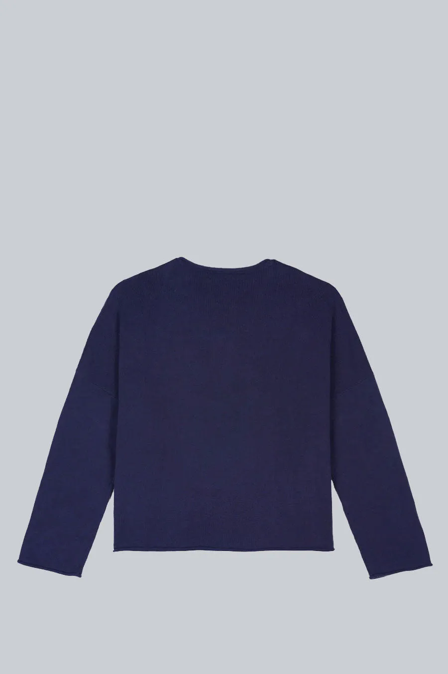BRAIN DEAD DIDDLE CROPPED SWEATER NAVY