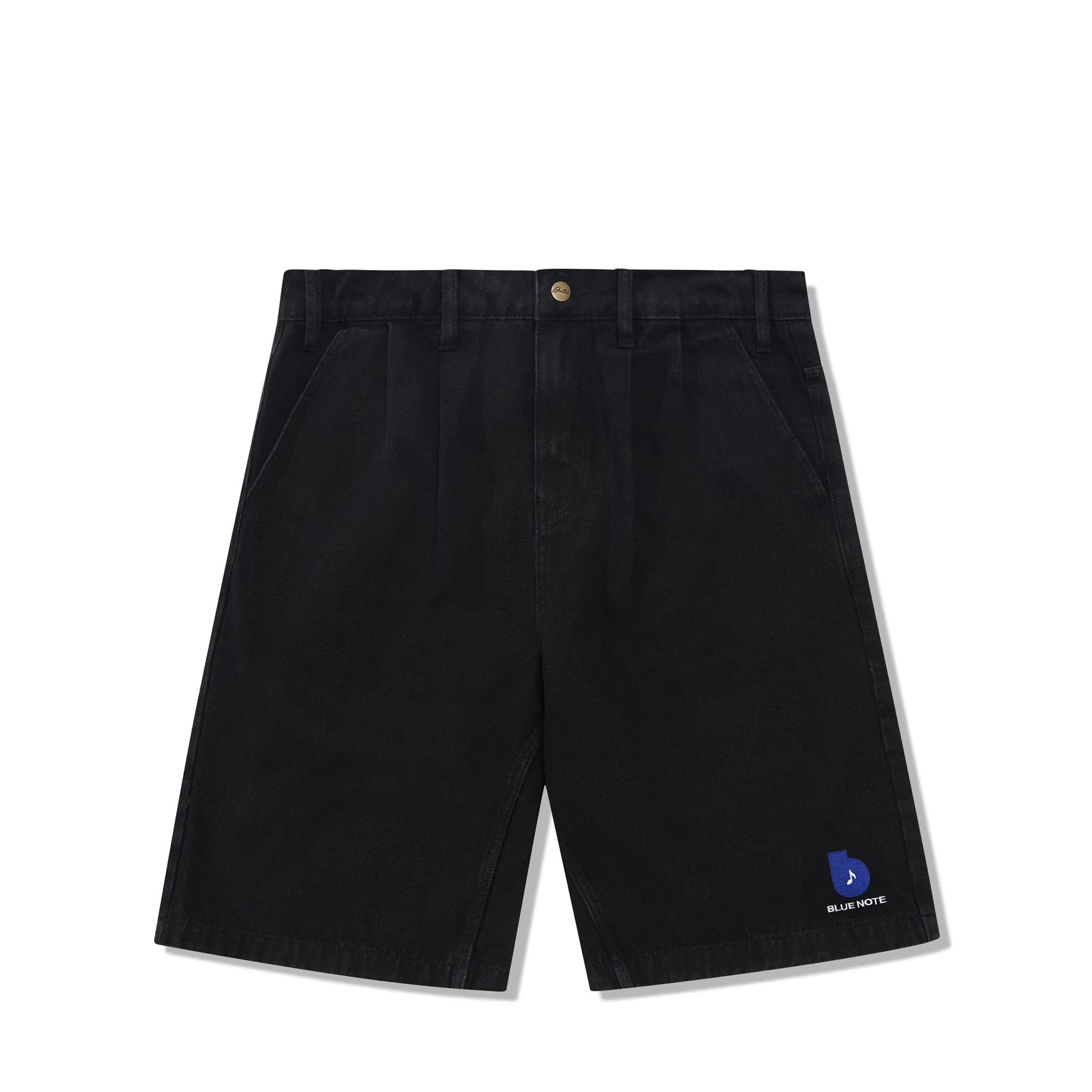 Butter Goods / Blue Note Pleated Denim Shorts Black Sale