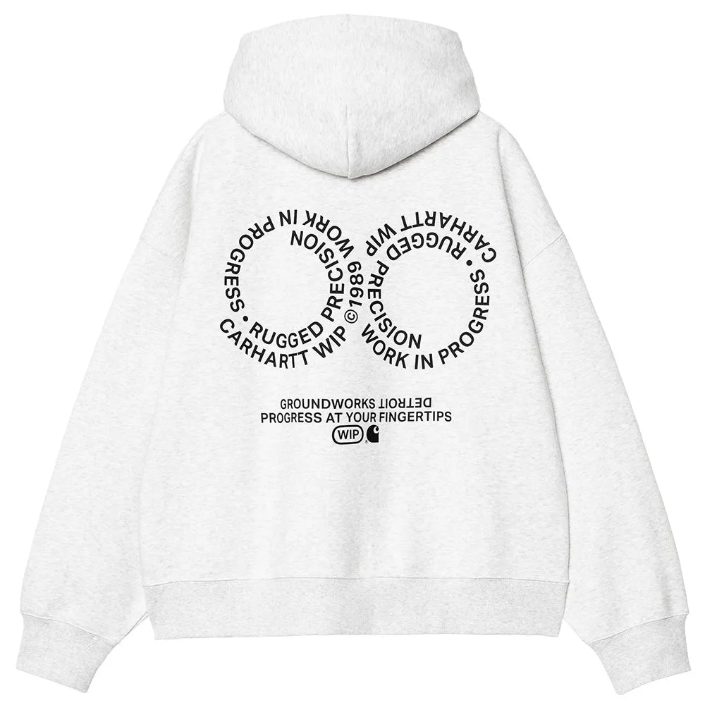 CARHARTT WIP HOODED ROTATION SWEAT // ASH HEATHER / BLACK