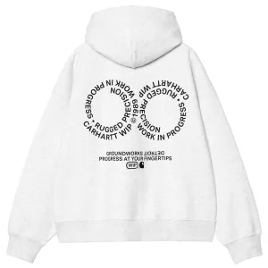 CARHARTT WIP HOODED ROTATION SWEAT // ASH HEATHER / BLACK