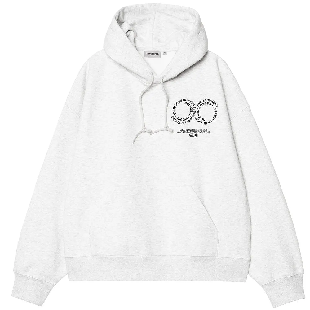 CARHARTT WIP HOODED ROTATION SWEAT // ASH HEATHER / BLACK