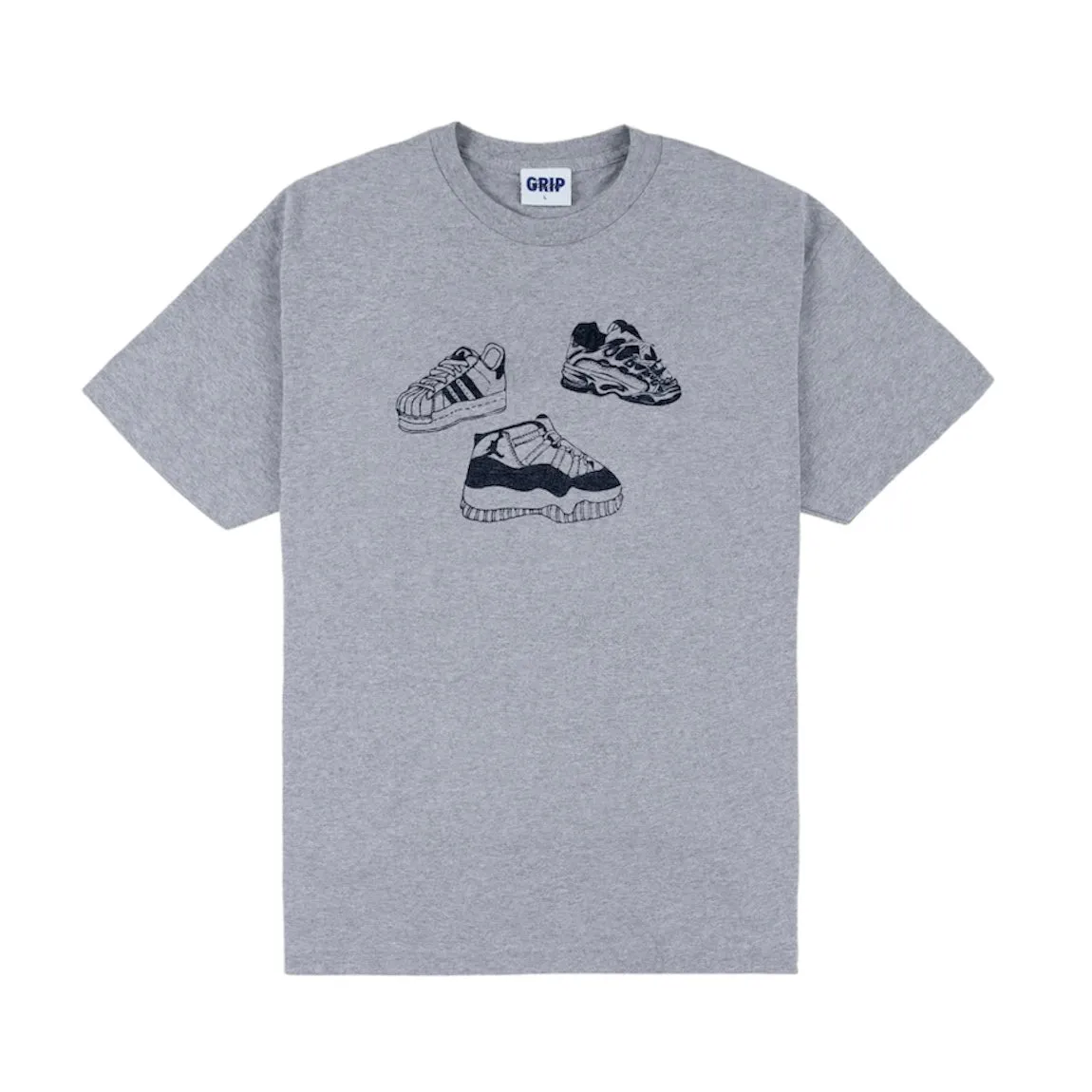 Classic Grip Sneaker Tee// Heather Grey