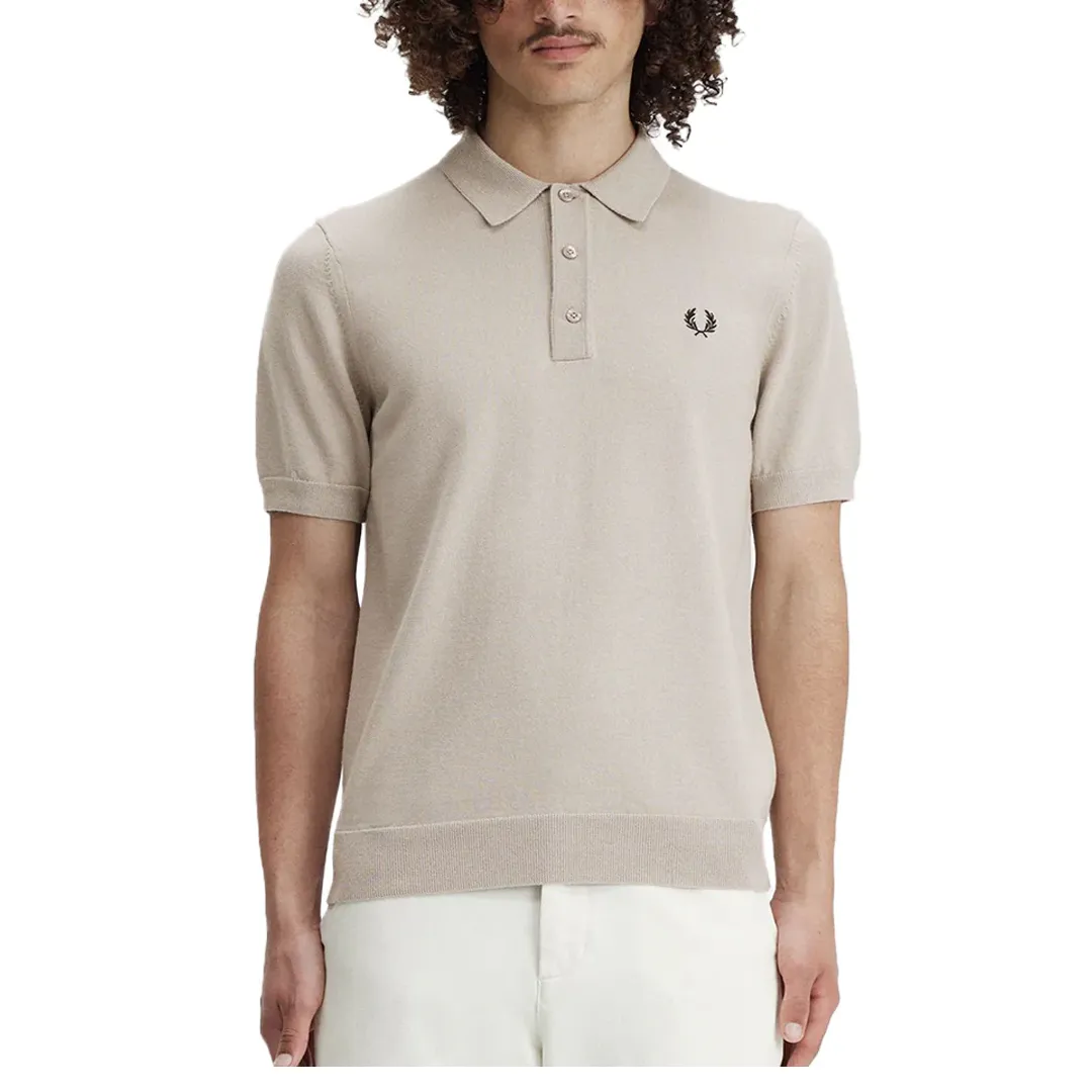 CLASSIC KNITTED SHIRT DARK OATMEAL