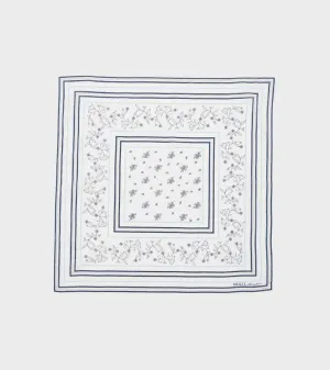 Classic Scarf Light Cream/Blue