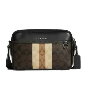 Coach Graham Crossbody Stripe Signature Canvas