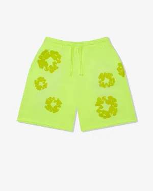 Denim Tears - Men's Mono Cotton Wreath Sweat Shorts - (Neon)