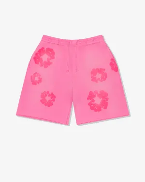 Denim Tears - Men's Mono Cotton Wreath Sweat Shorts - (Pink)
