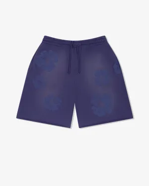 Denim Tears - Men's Mono Cotton Wreath Sweat Shorts - (Washed Blue)