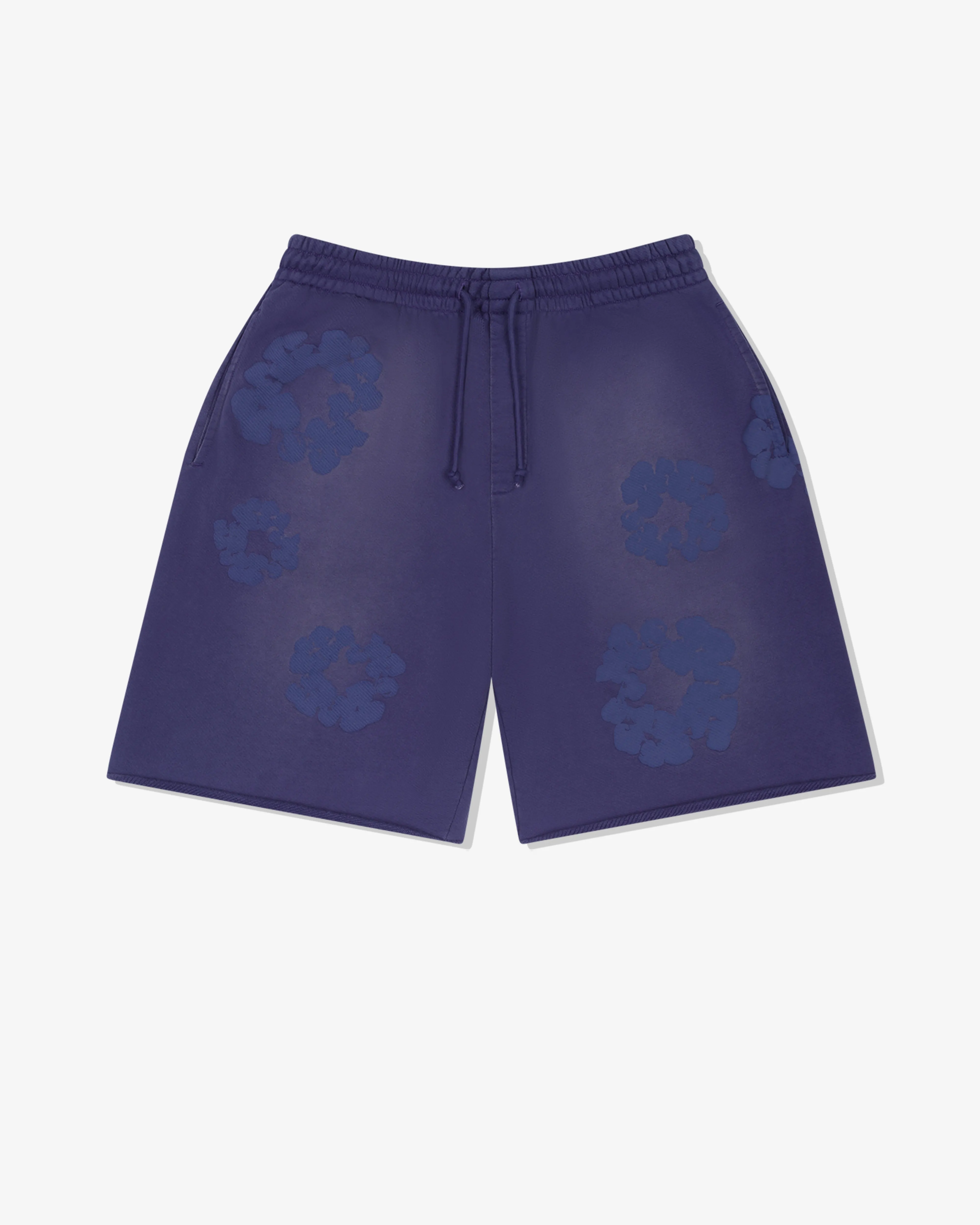 Denim Tears - Men's Mono Cotton Wreath Sweat Shorts - (Washed Blue)