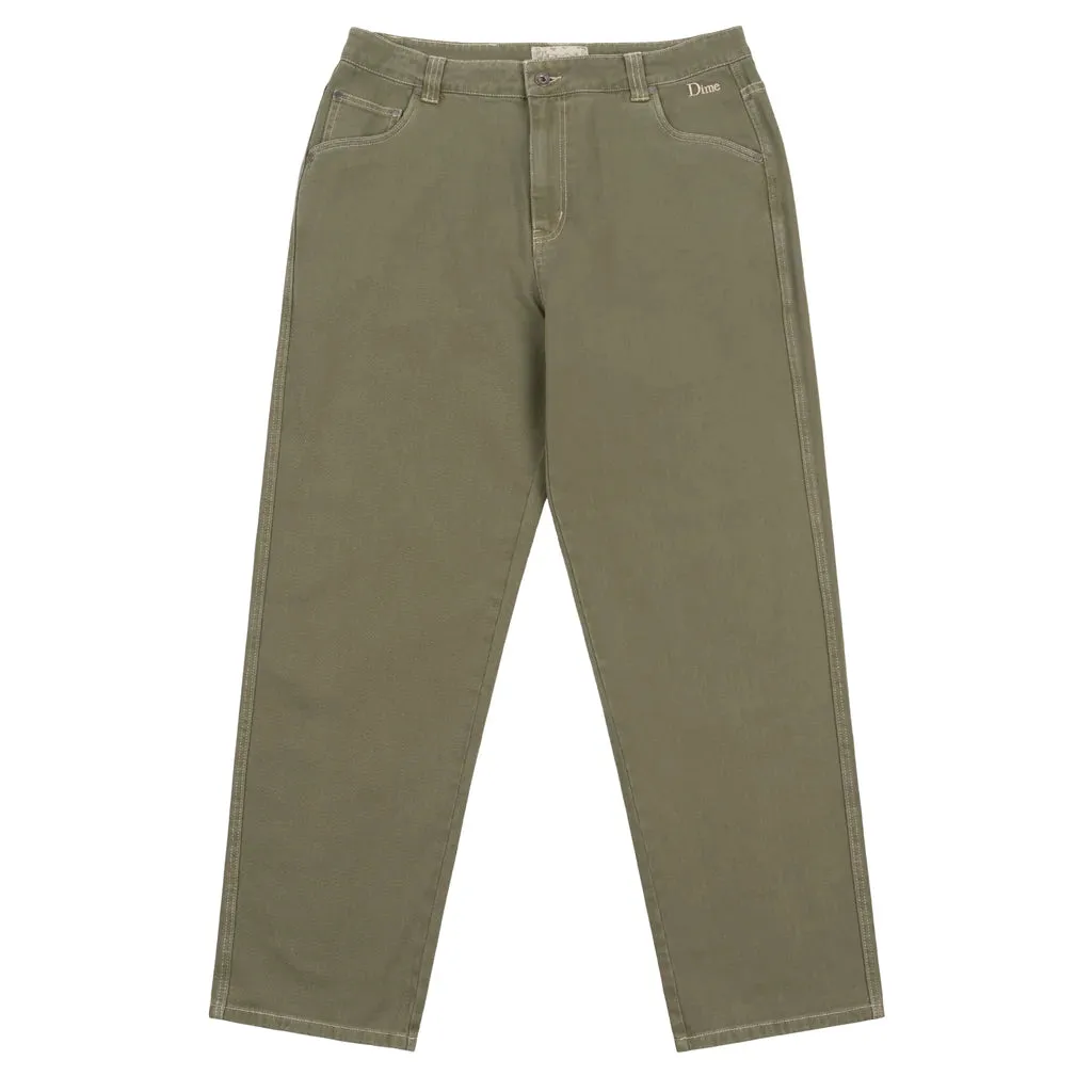 Dime Classic Relaxed Denim Pants // Green Washed