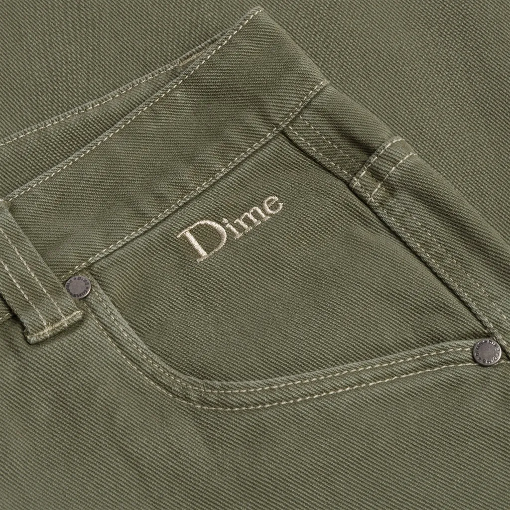 Dime Classic Relaxed Denim Pants // Green Washed
