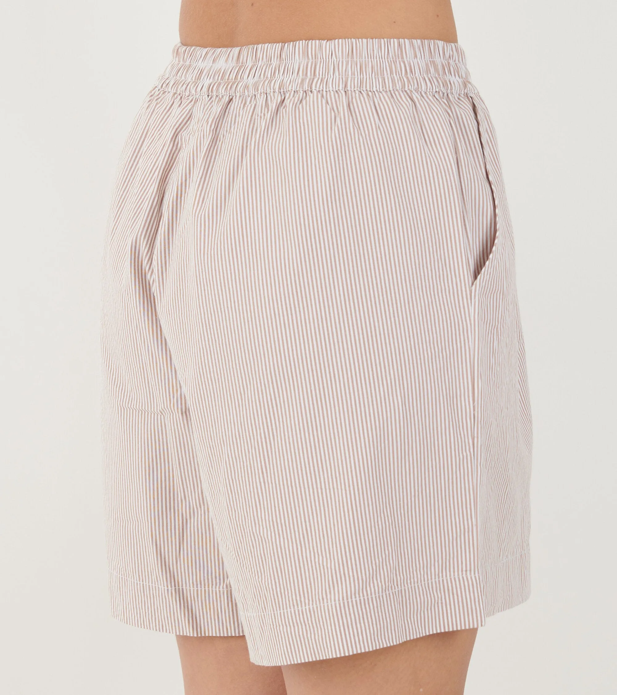 Edgar Shorts Warm Beige/White Stripe