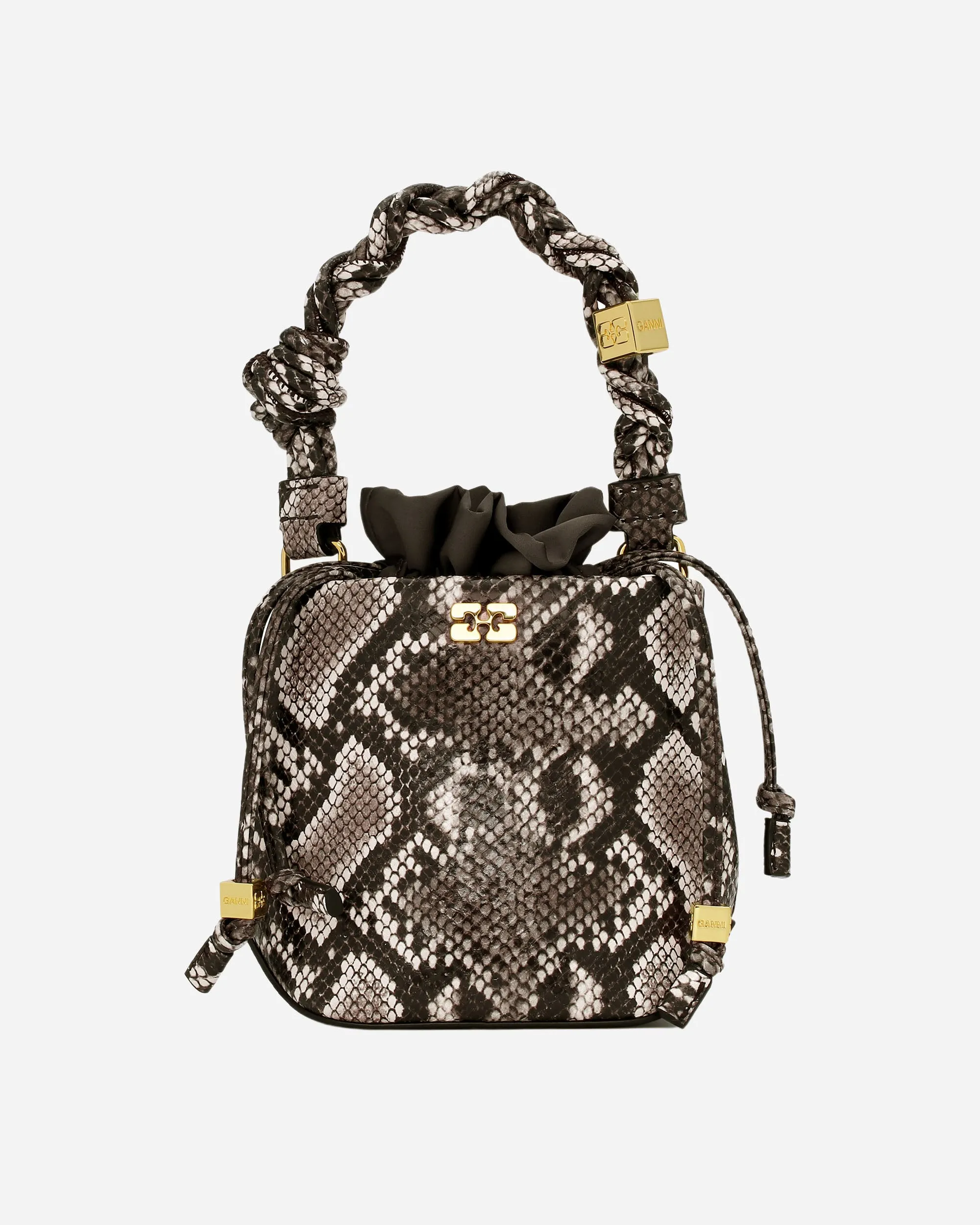 Ganni Bou Bucket Mini Snake