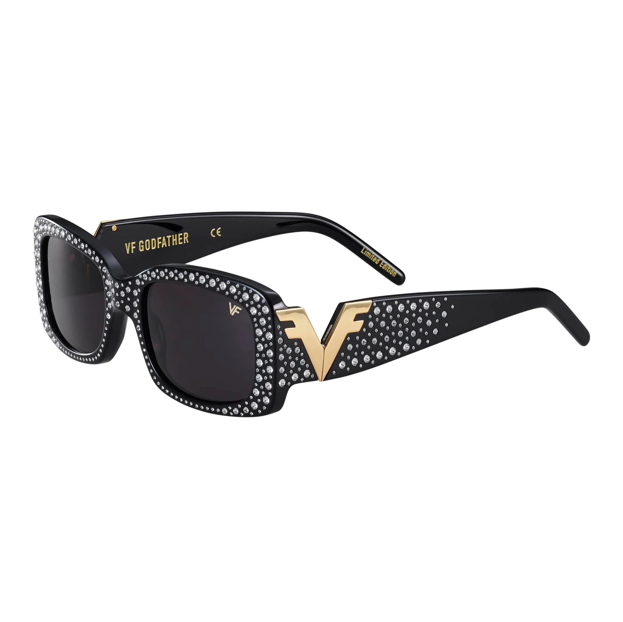 Godfather Black Acetate Swarovski Crystals Edition
