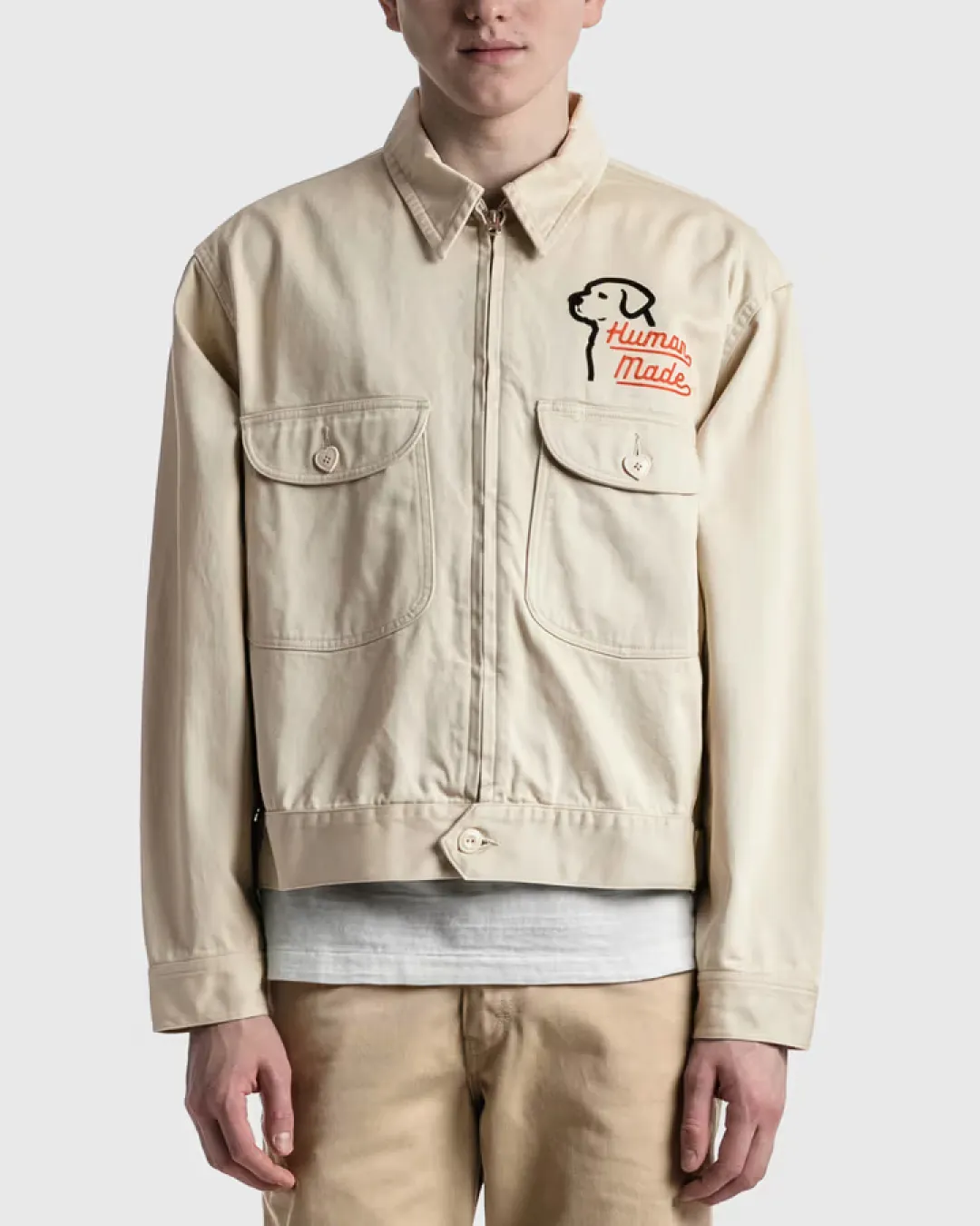 Human Made Work Jacket Cream