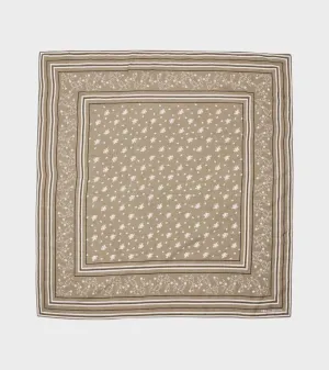 Large Classic Scarf Moss/White/Black