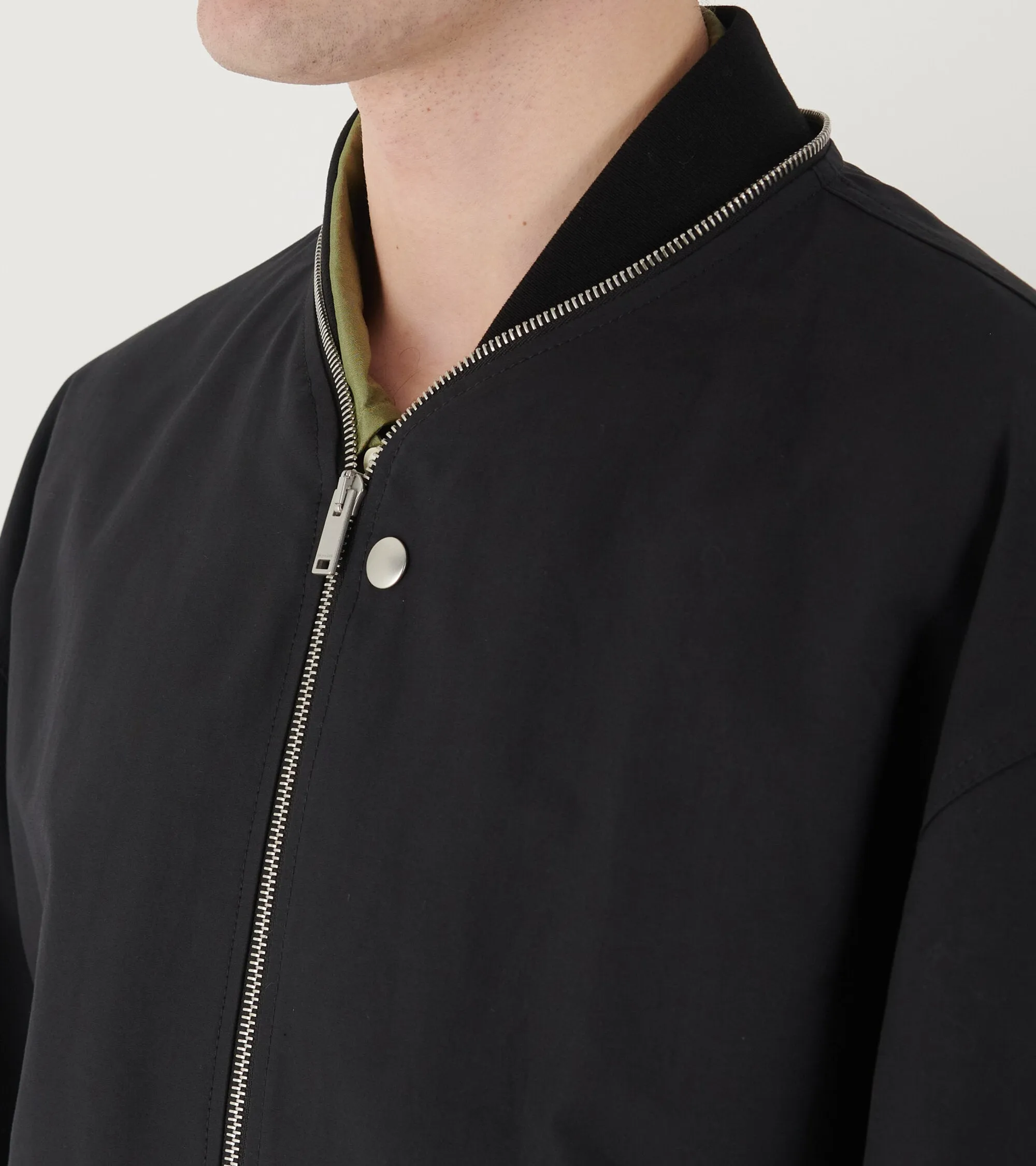 Lightweight Cotton Bomber Jacket Black