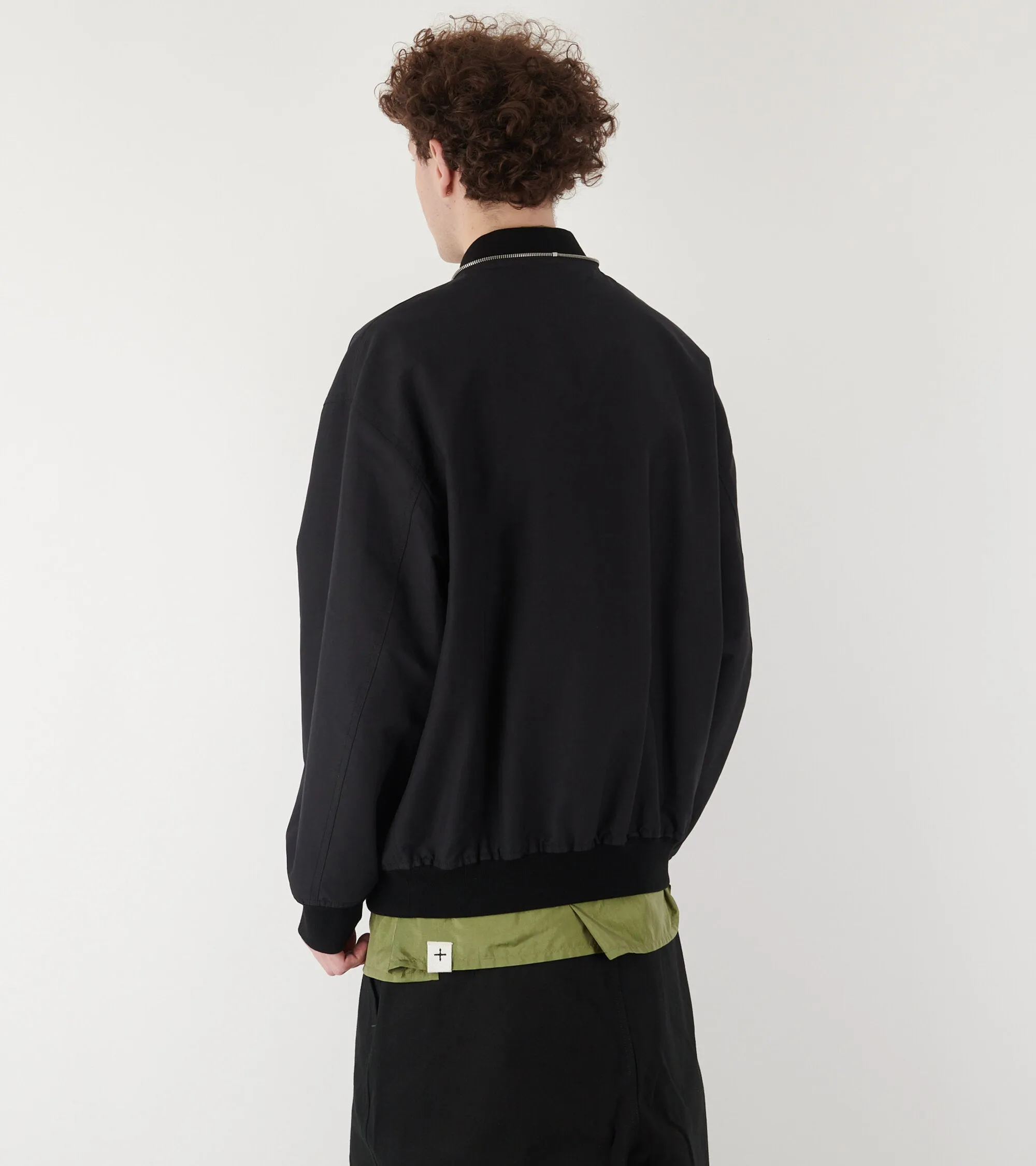 Lightweight Cotton Bomber Jacket Black