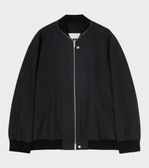 Lightweight Cotton Bomber Jacket Black