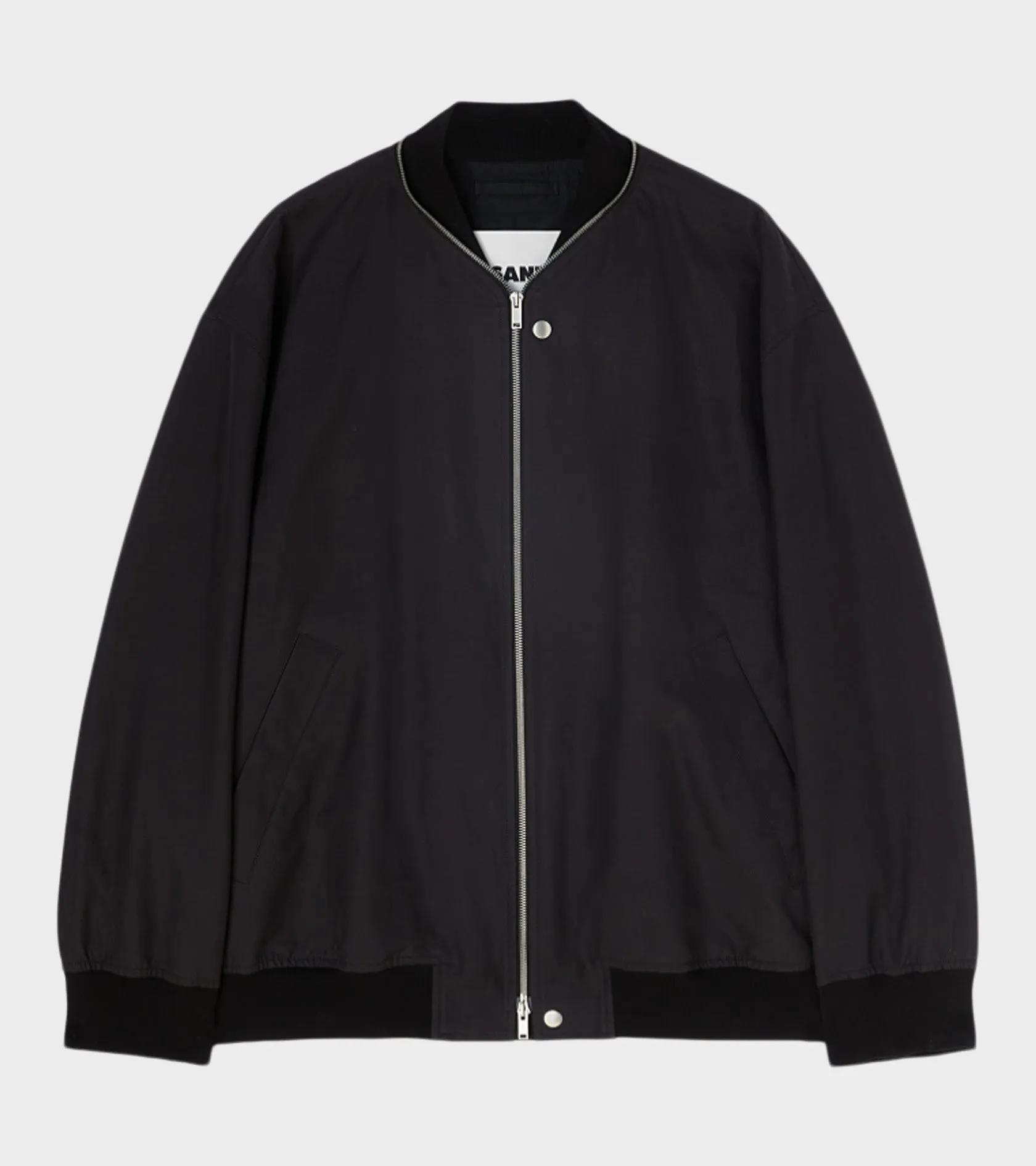 Lightweight Cotton Bomber Jacket Black