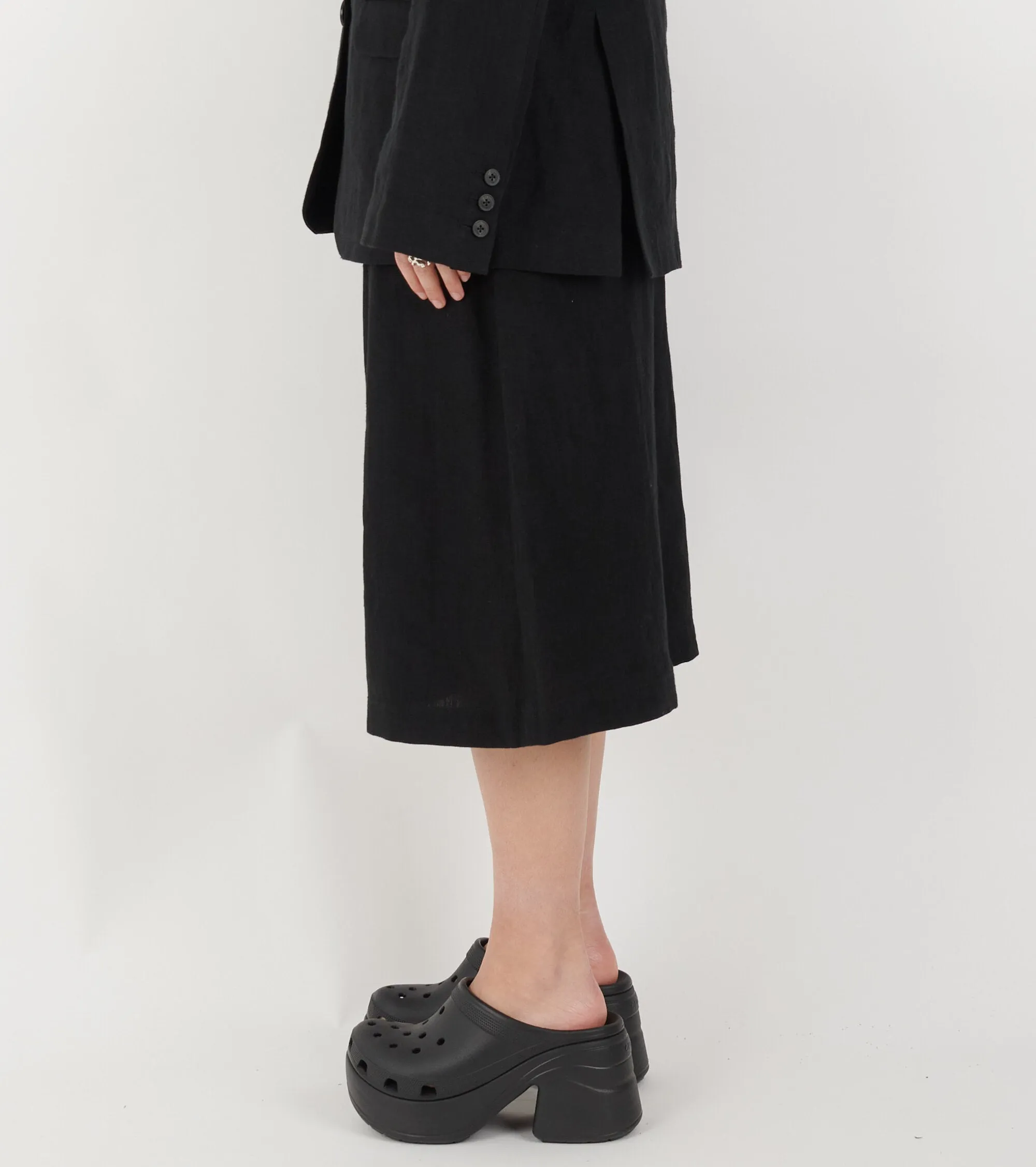 Linen Culottes Black