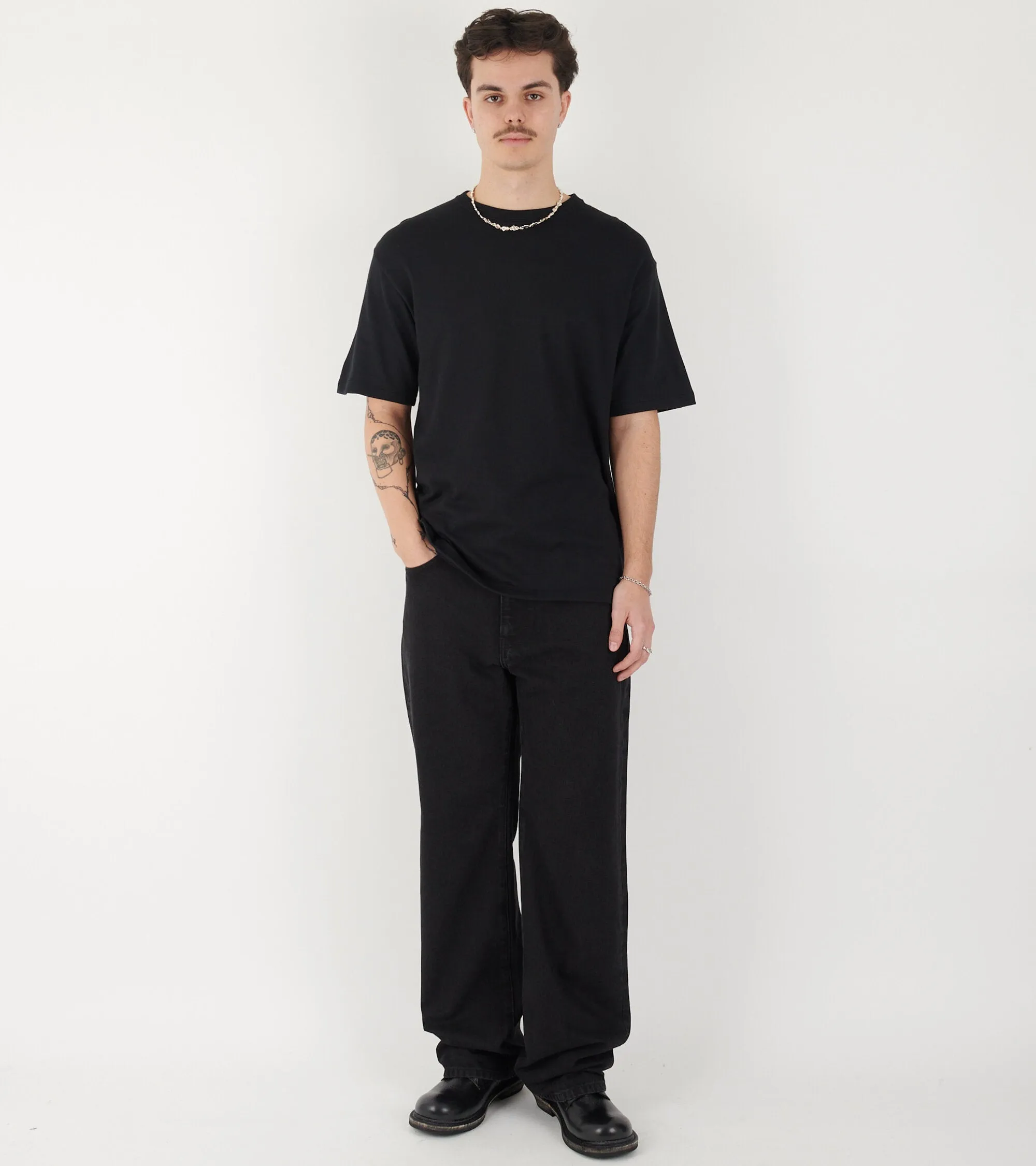 Loopwheel Coolmax Jersey Tee Black