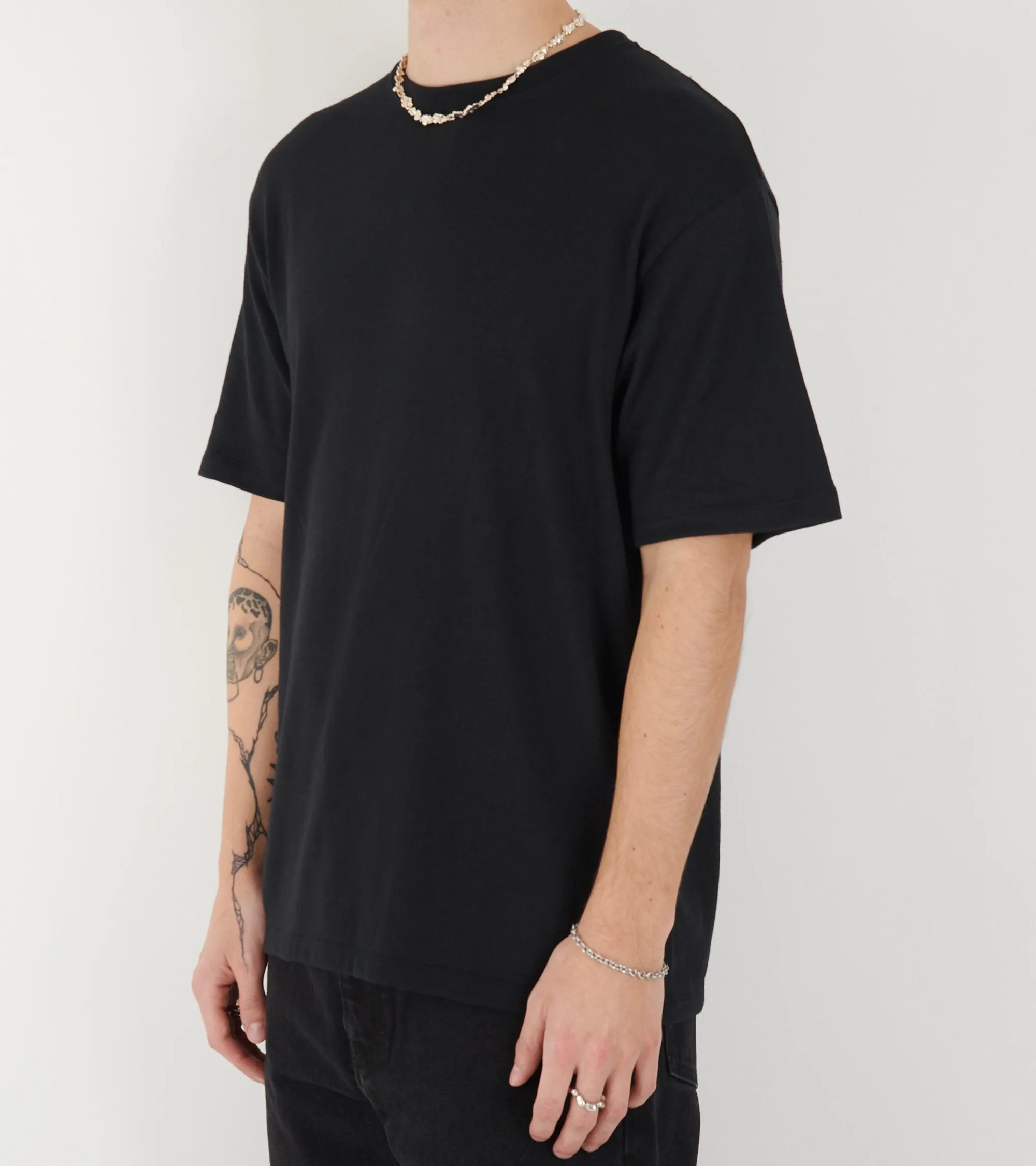 Loopwheel Coolmax Jersey Tee Black