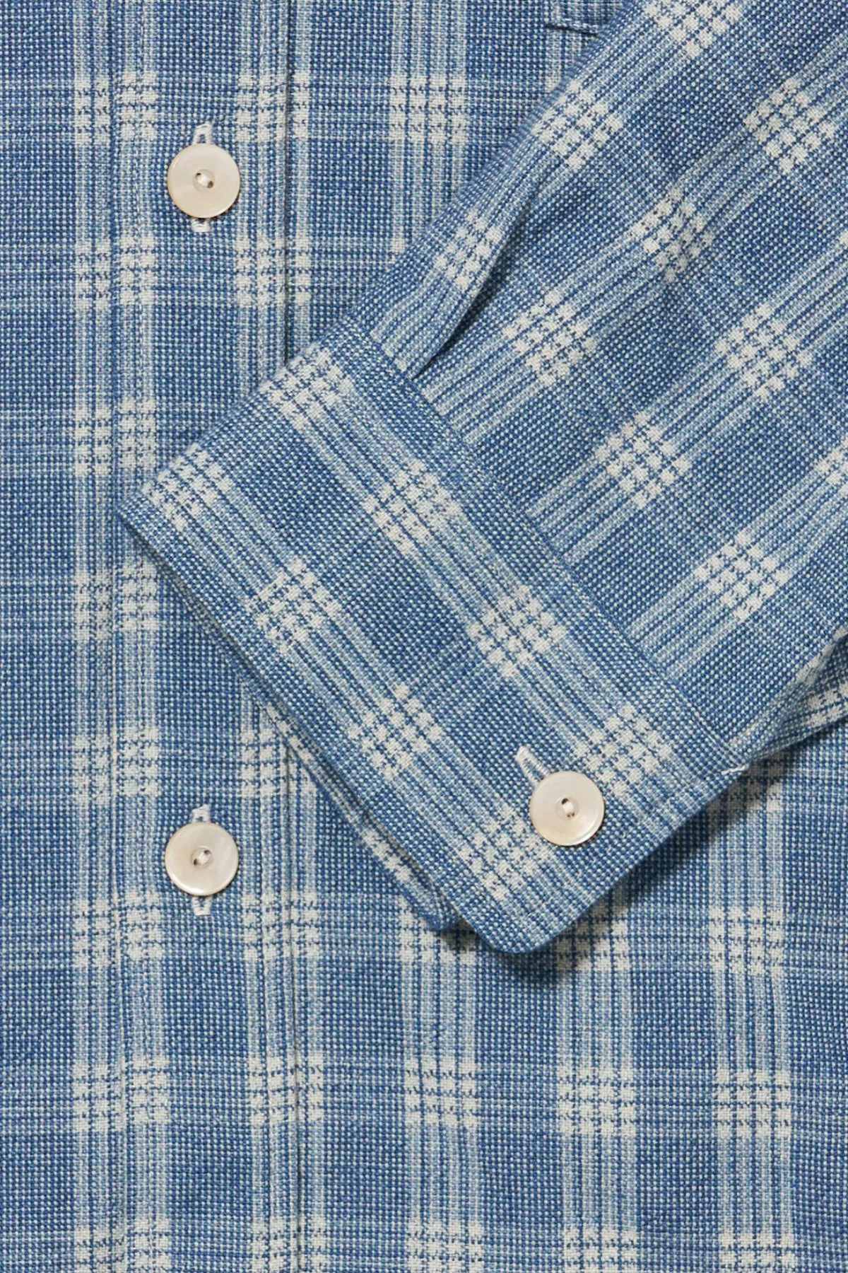Lot. 319 Palaka Jacket - Discharged Indigo Plaid