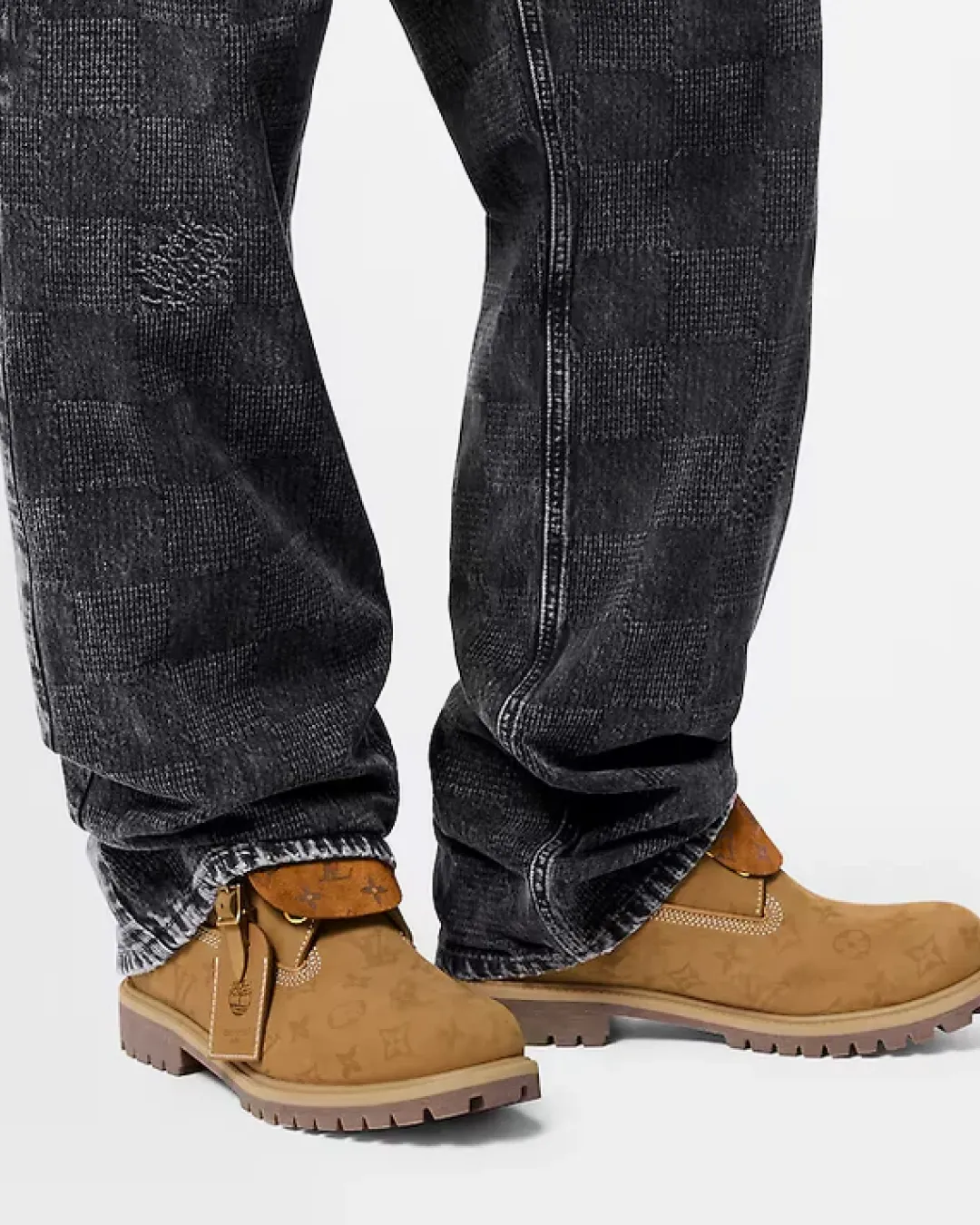 Louis Vuitton Timberland 6 Ankle Boot Wheat Monogram