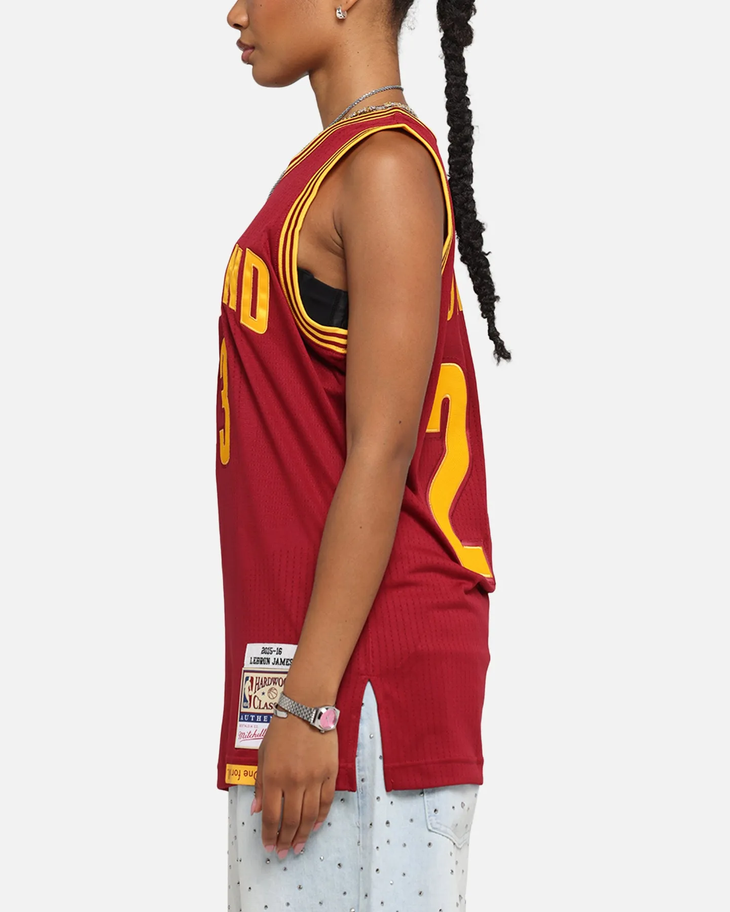 Mitchell & Ness Cleveland Cavaliers Lebron James 2015 Dark Jersey Burgundy