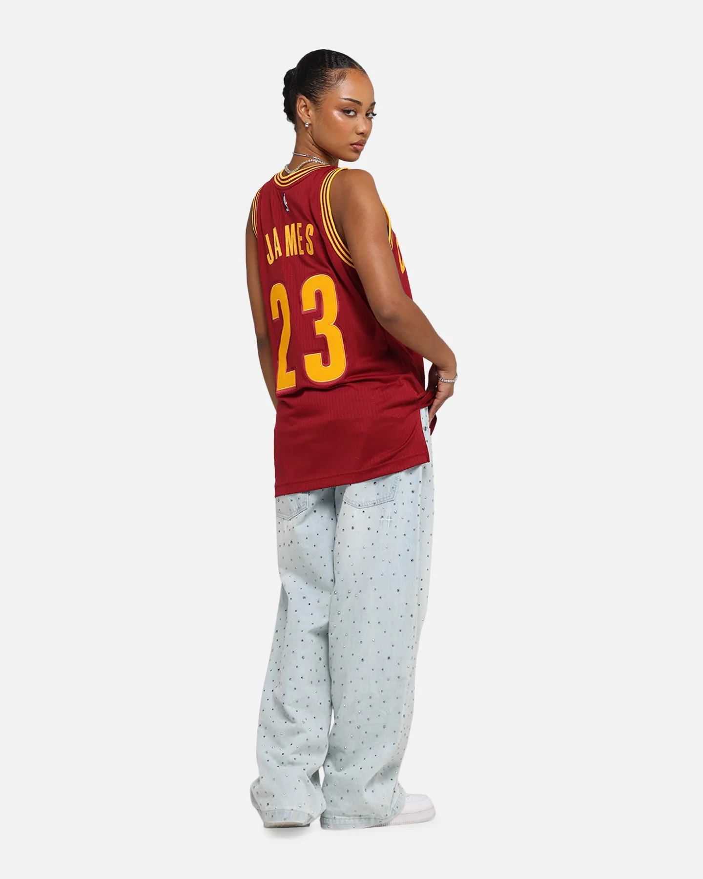 Mitchell & Ness Cleveland Cavaliers Lebron James 2015 Dark Jersey Burgundy