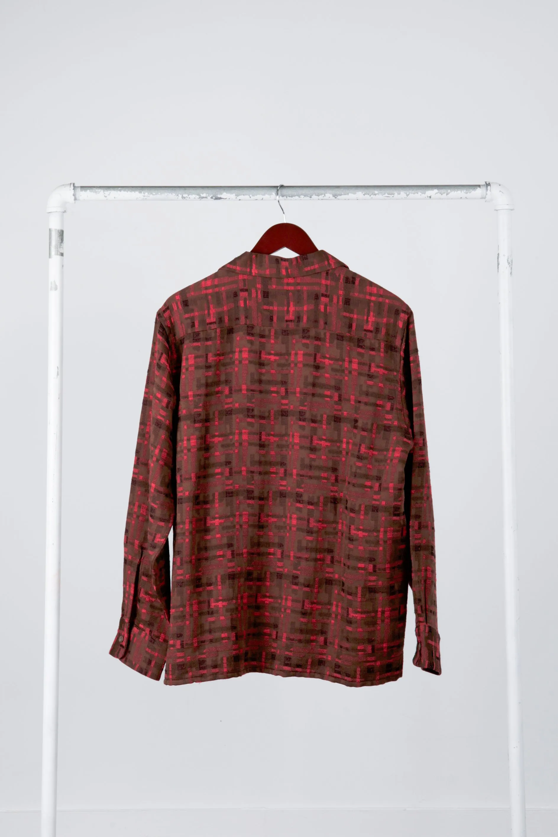 Needles FW23 'Abstract Jacquard Classic' Shirt Red (2023)