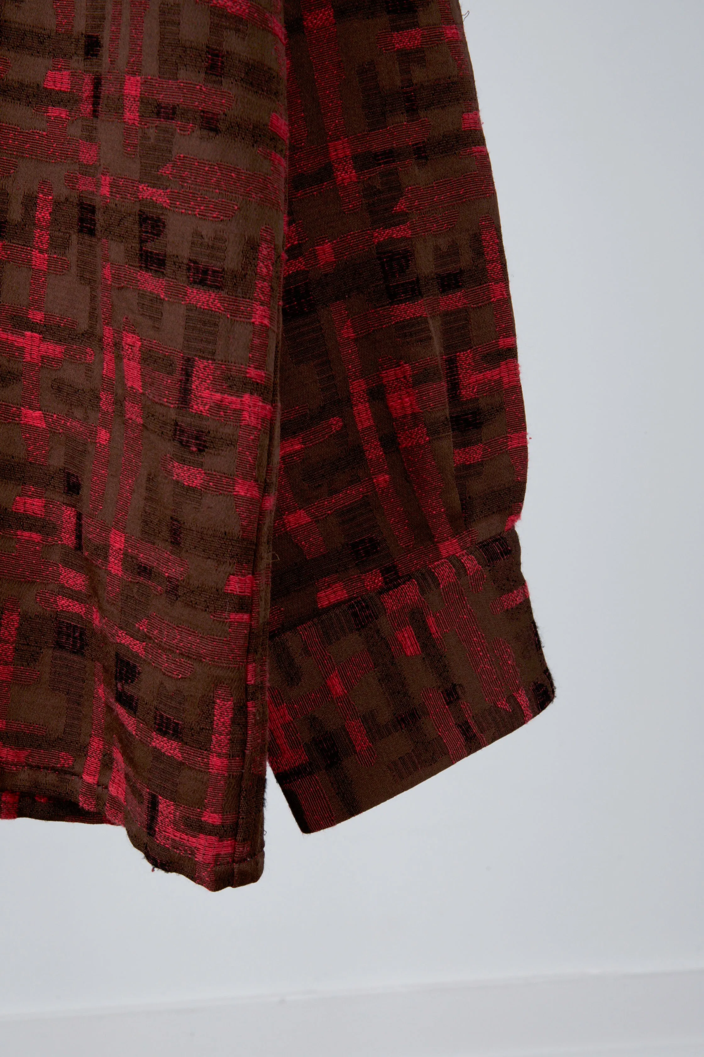 Needles FW23 'Abstract Jacquard Classic' Shirt Red (2023)