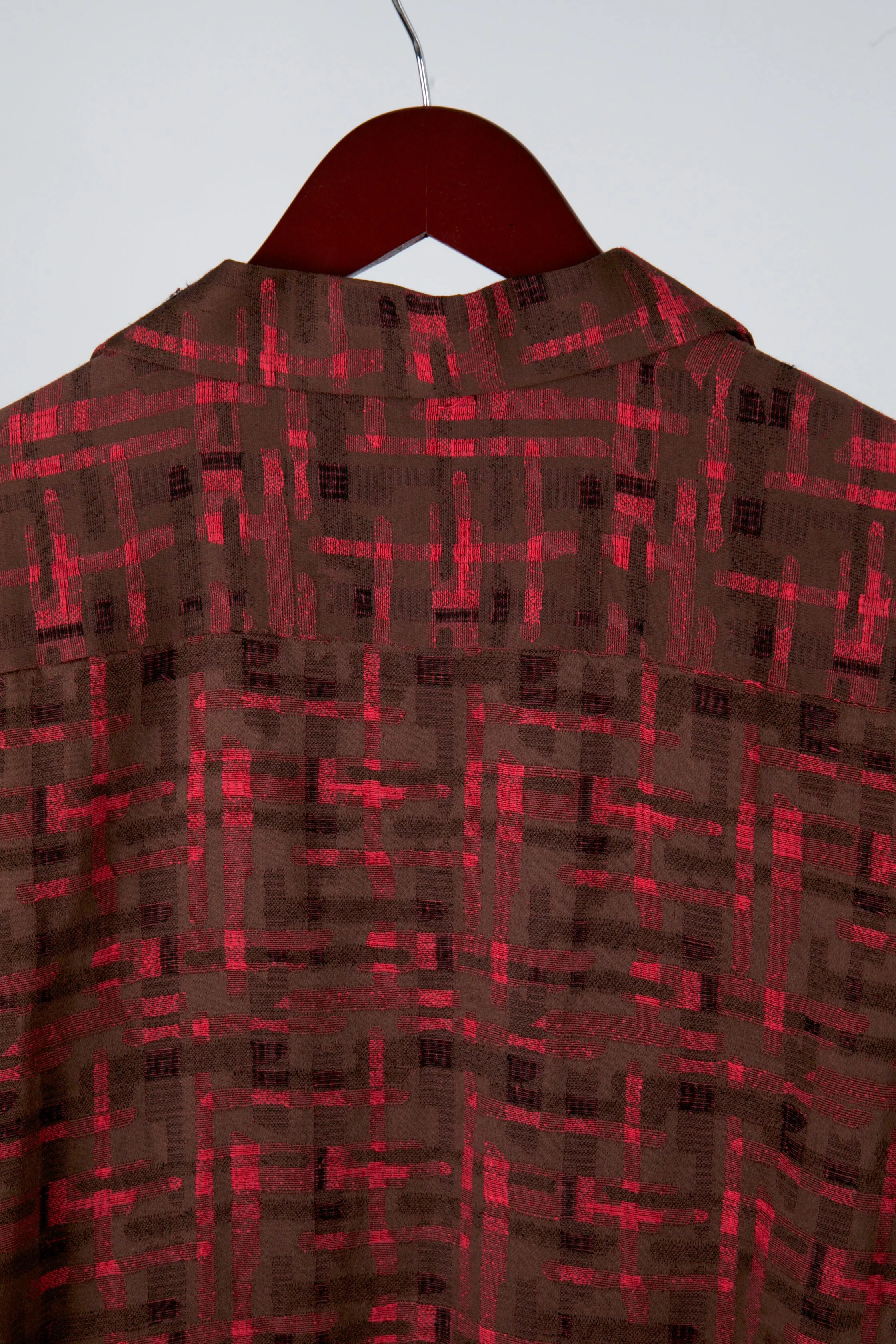 Needles FW23 'Abstract Jacquard Classic' Shirt Red (2023)