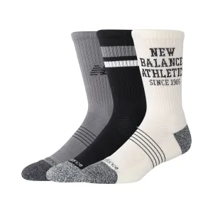 New Balance Active Graphic Crew Socks 3 Pack Assorted Colors