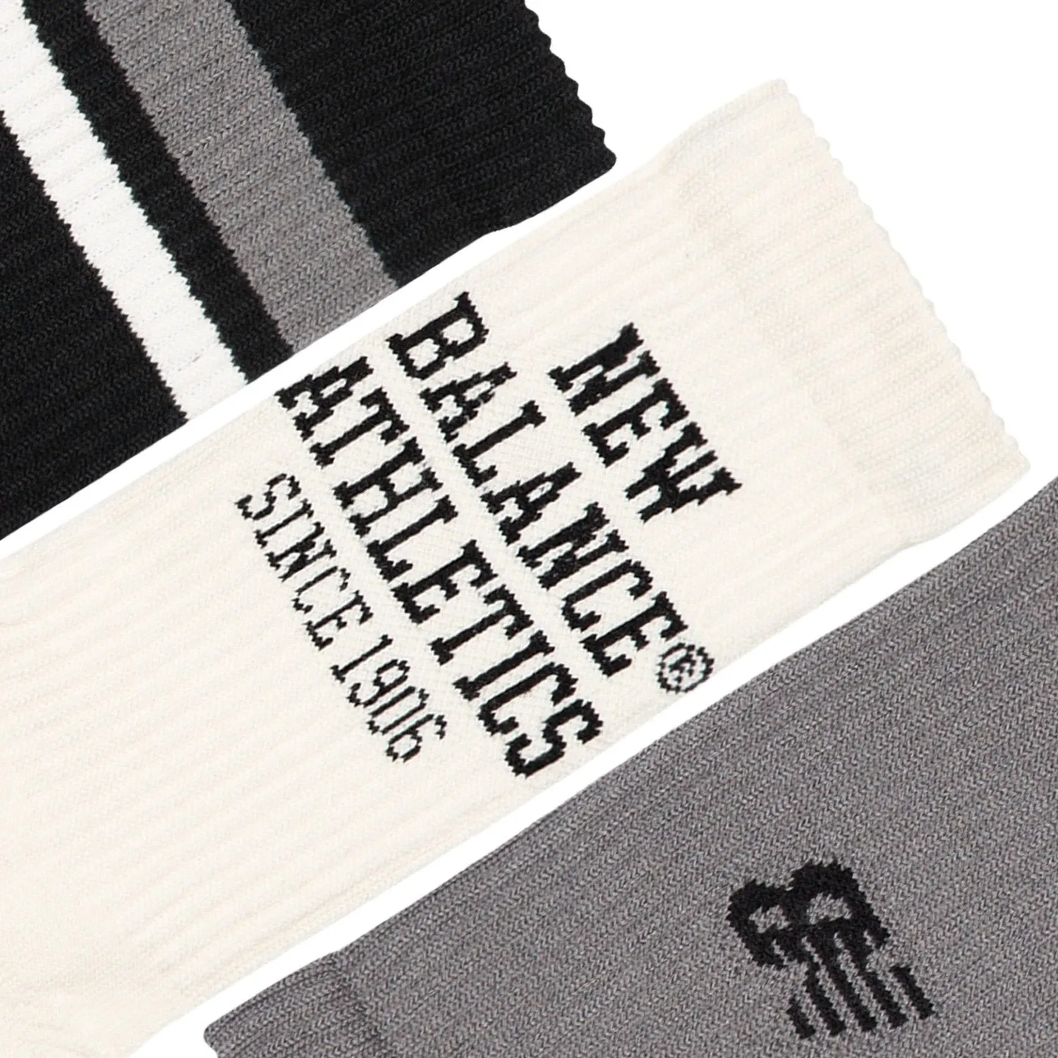 New Balance Active Graphic Crew Socks 3 Pack Assorted Colors