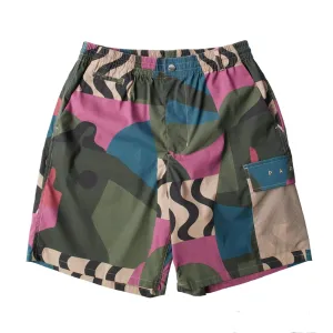 Parra Distoreted Camo Shorts // Pink