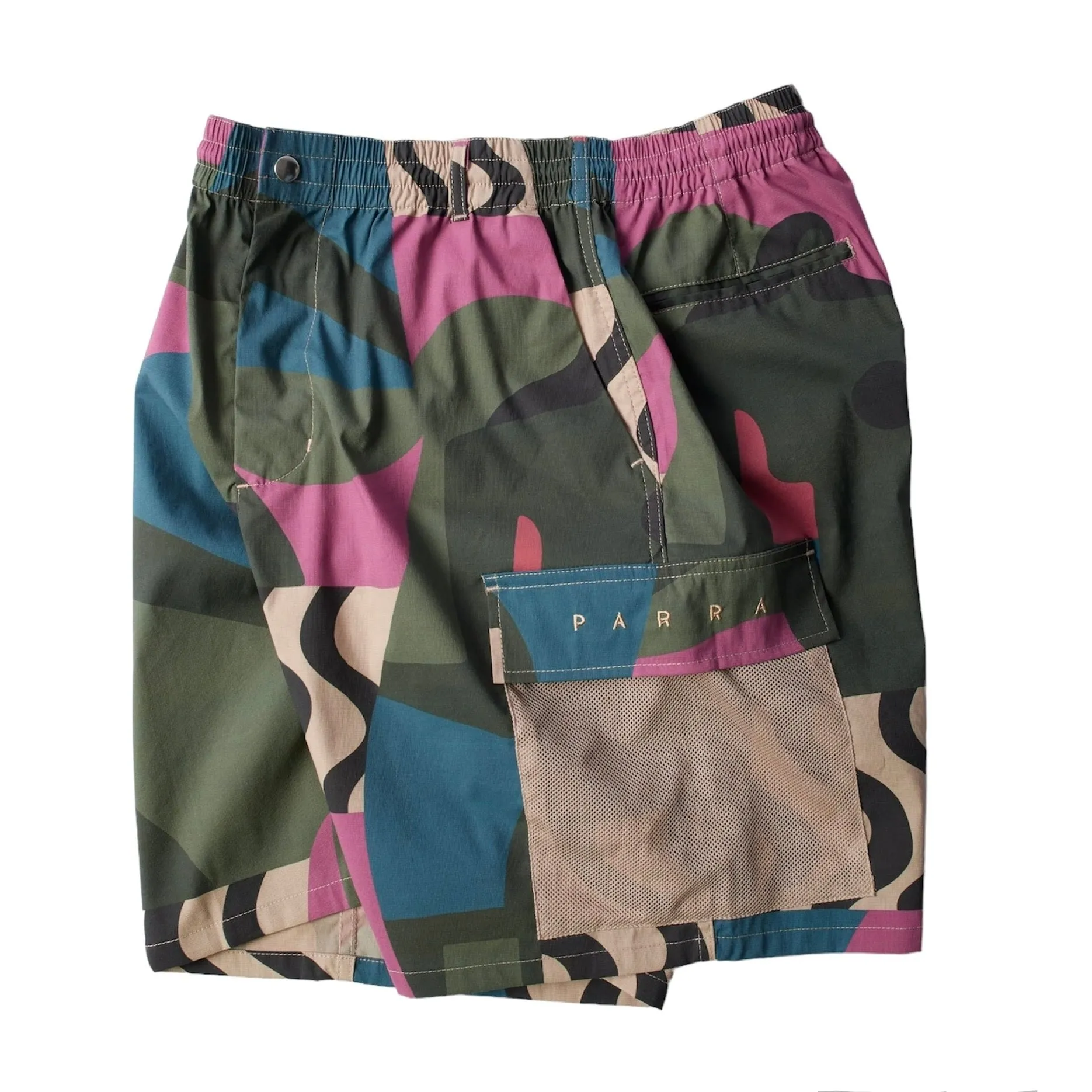 Parra Distoreted Camo Shorts // Pink